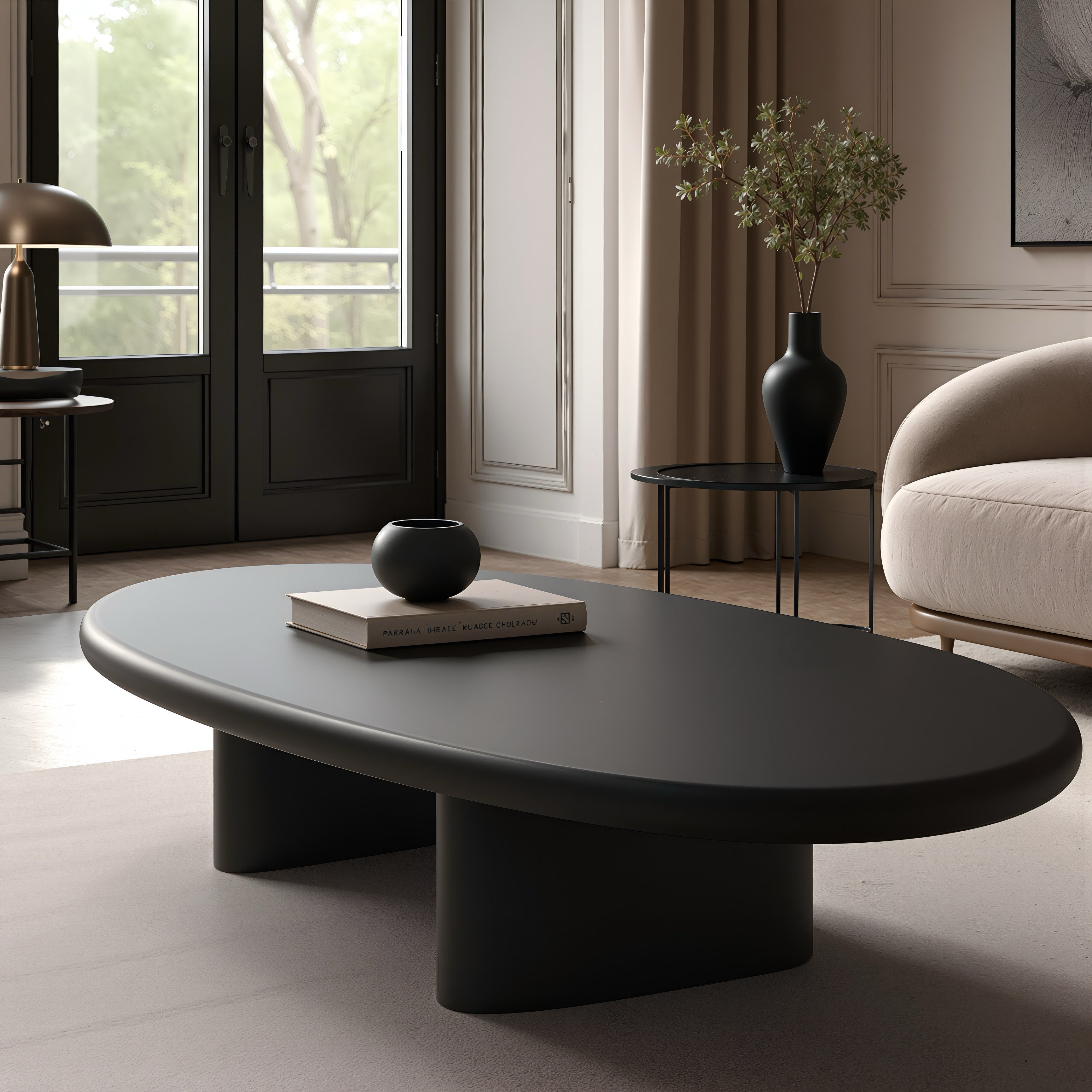 Sculptural Oval Coffee Table