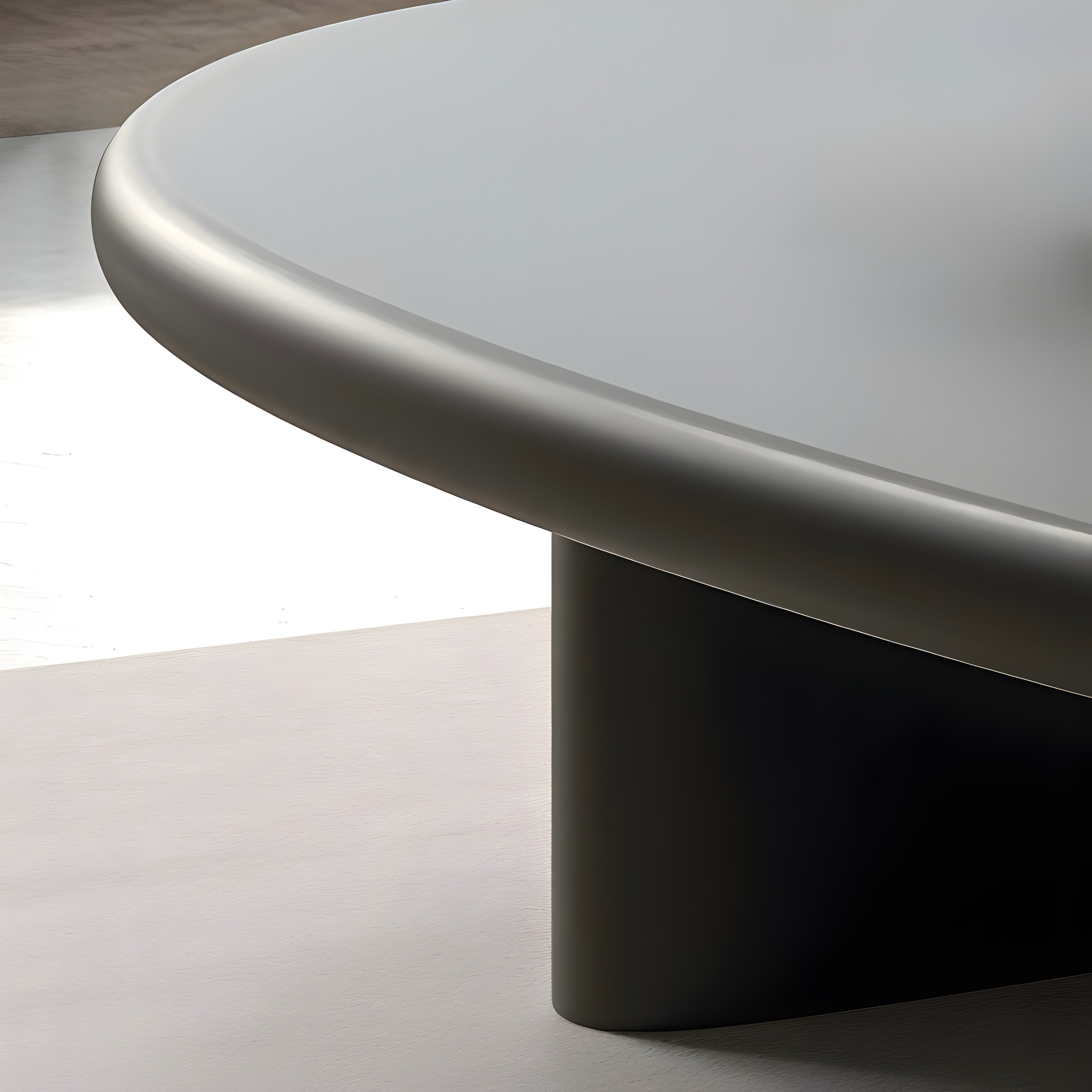 Sculptural Oval Coffee Table
