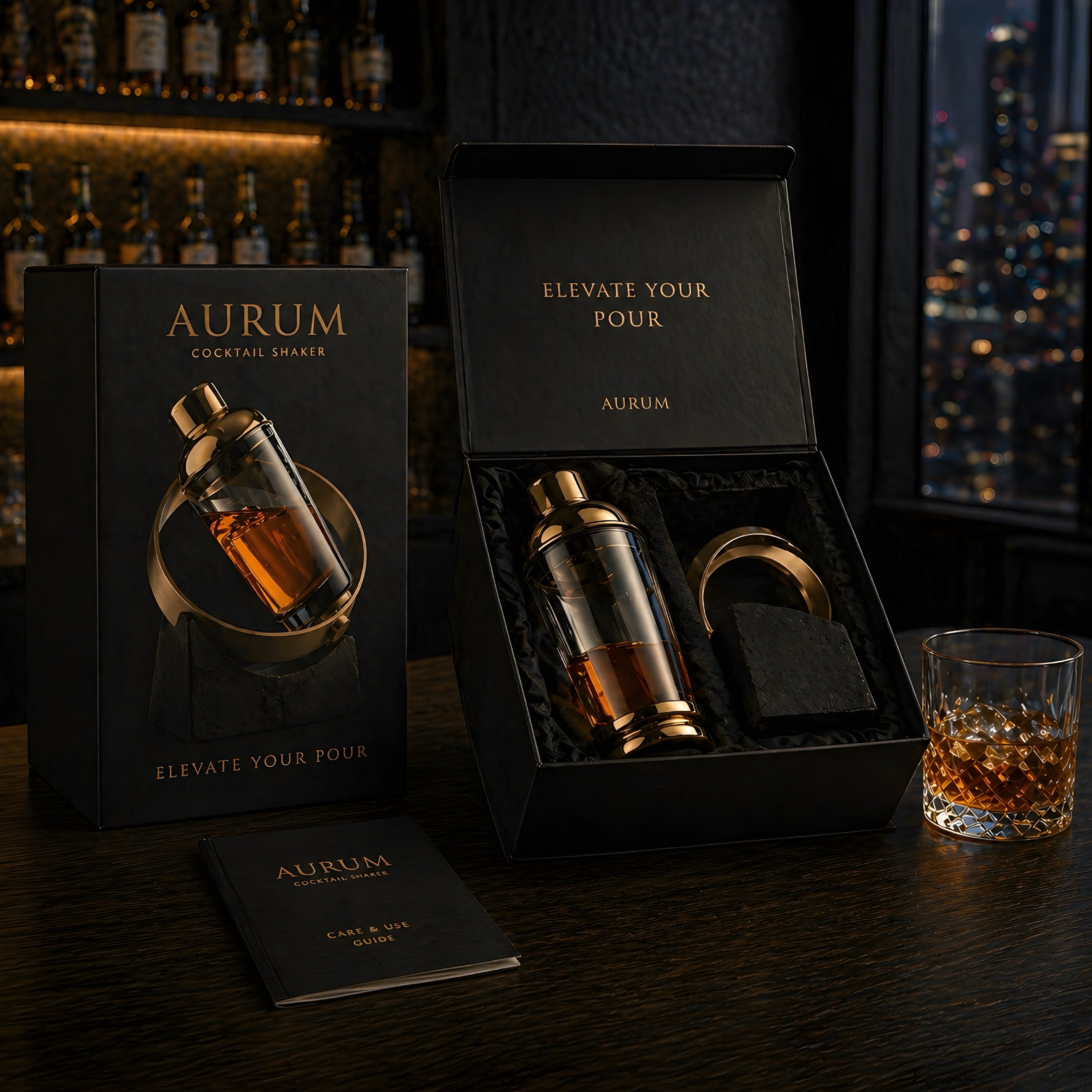 Aurum Orbit Luxe Cocktail Shaker Set