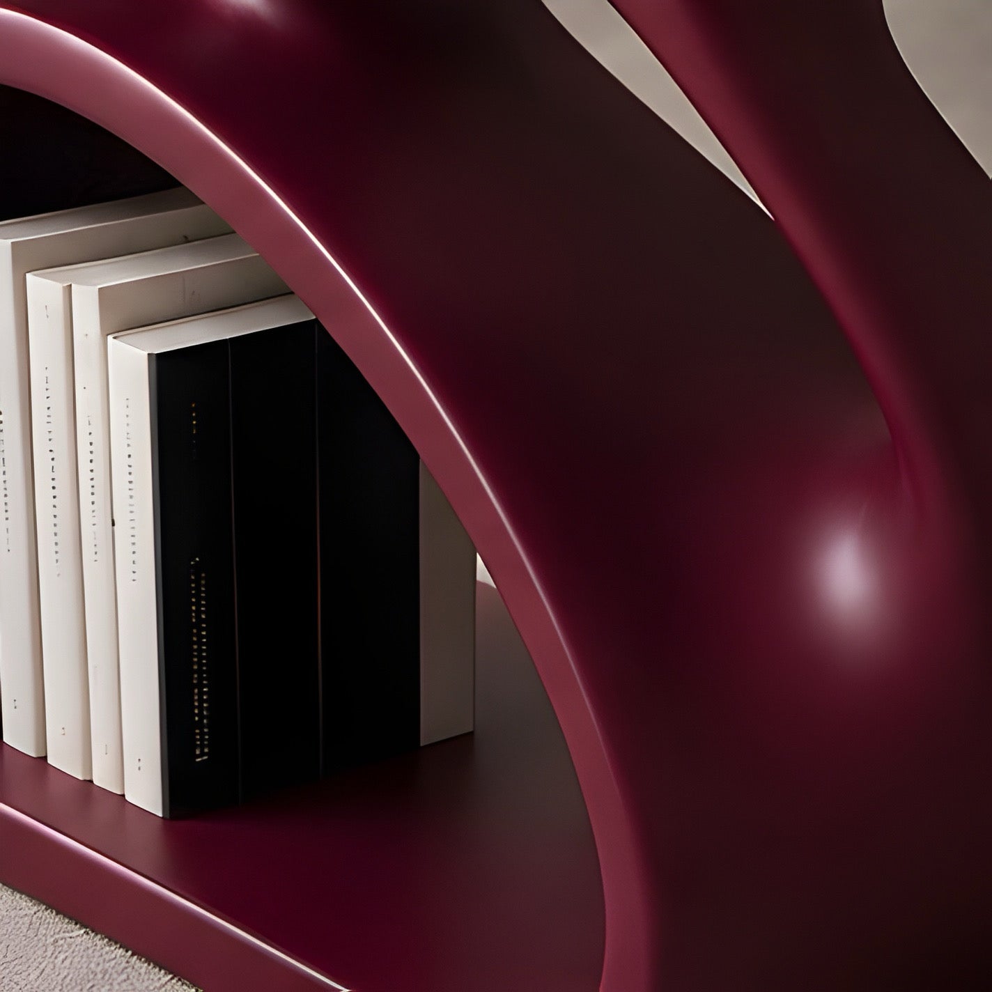 Sculptural Side Table with Storage