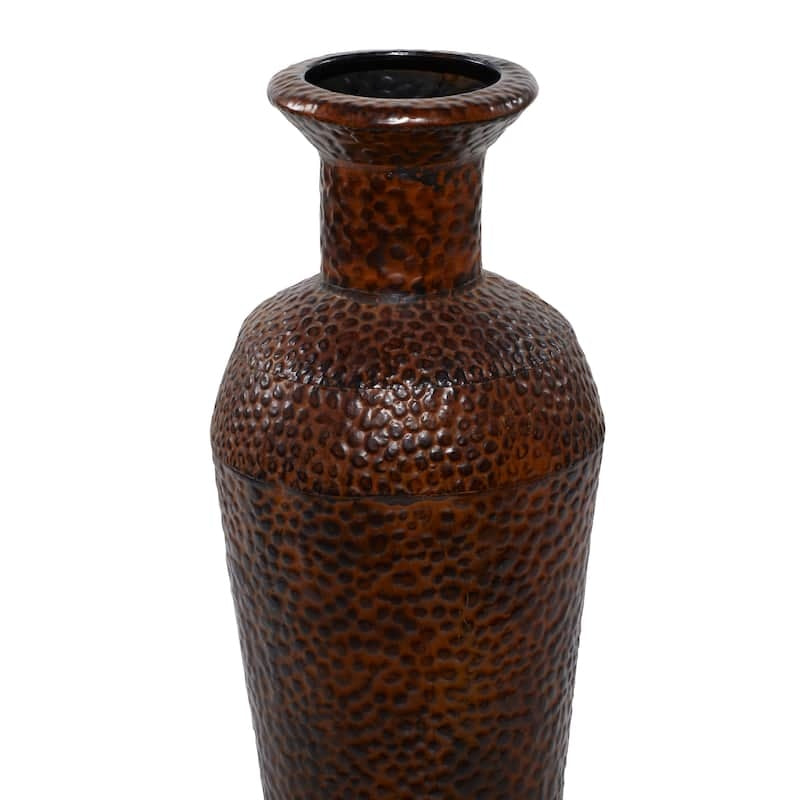 Elysian Ember Hammered Vase Trio