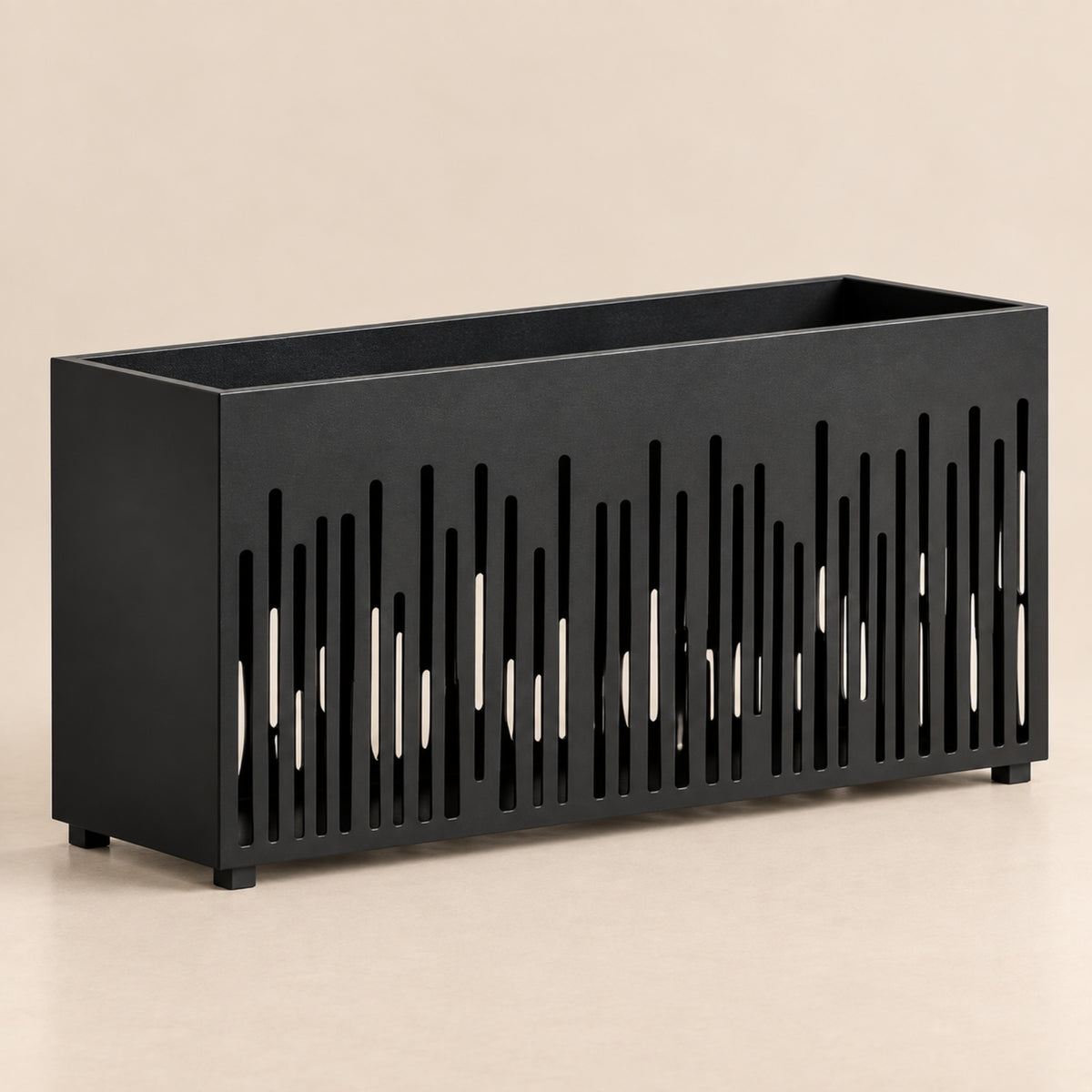 LINEAR CUTOUT RECTANGULAR OUTDOOR PLANTER