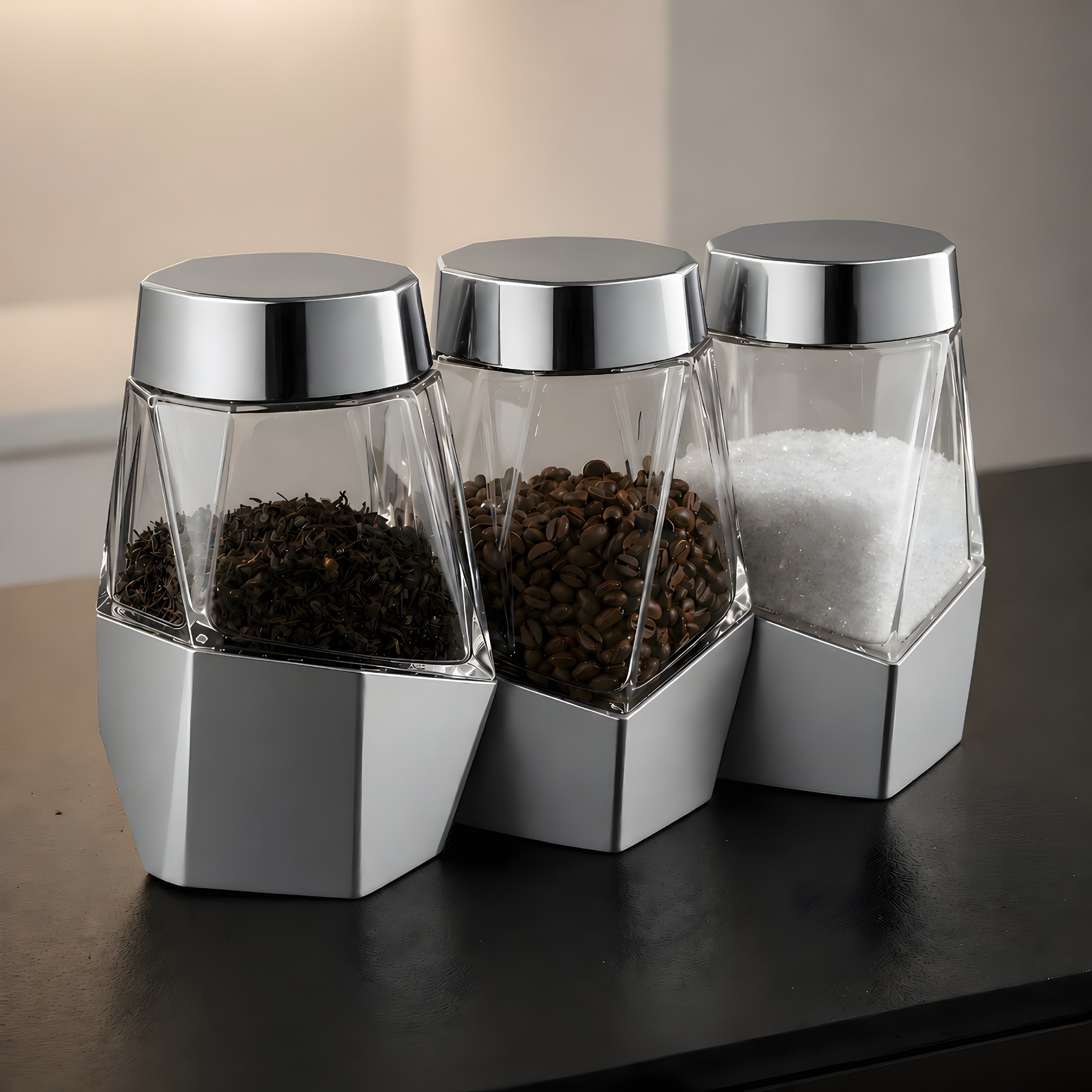 Crystal Prism Canister Set