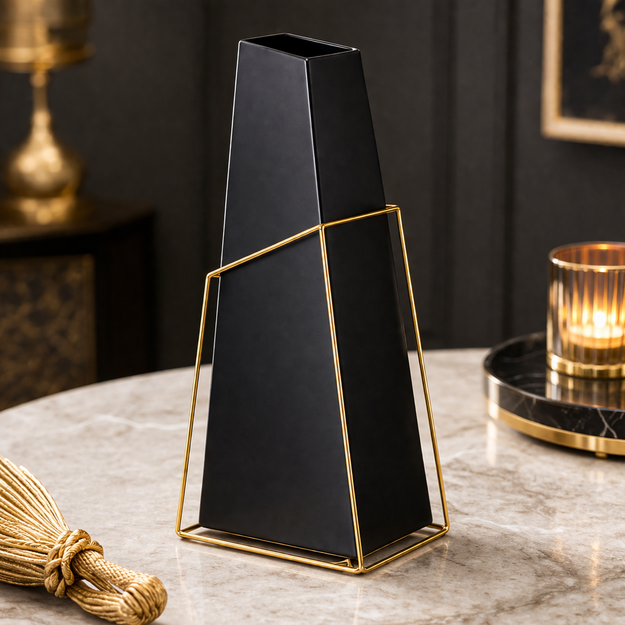 Obsidian Aura Vase Trio