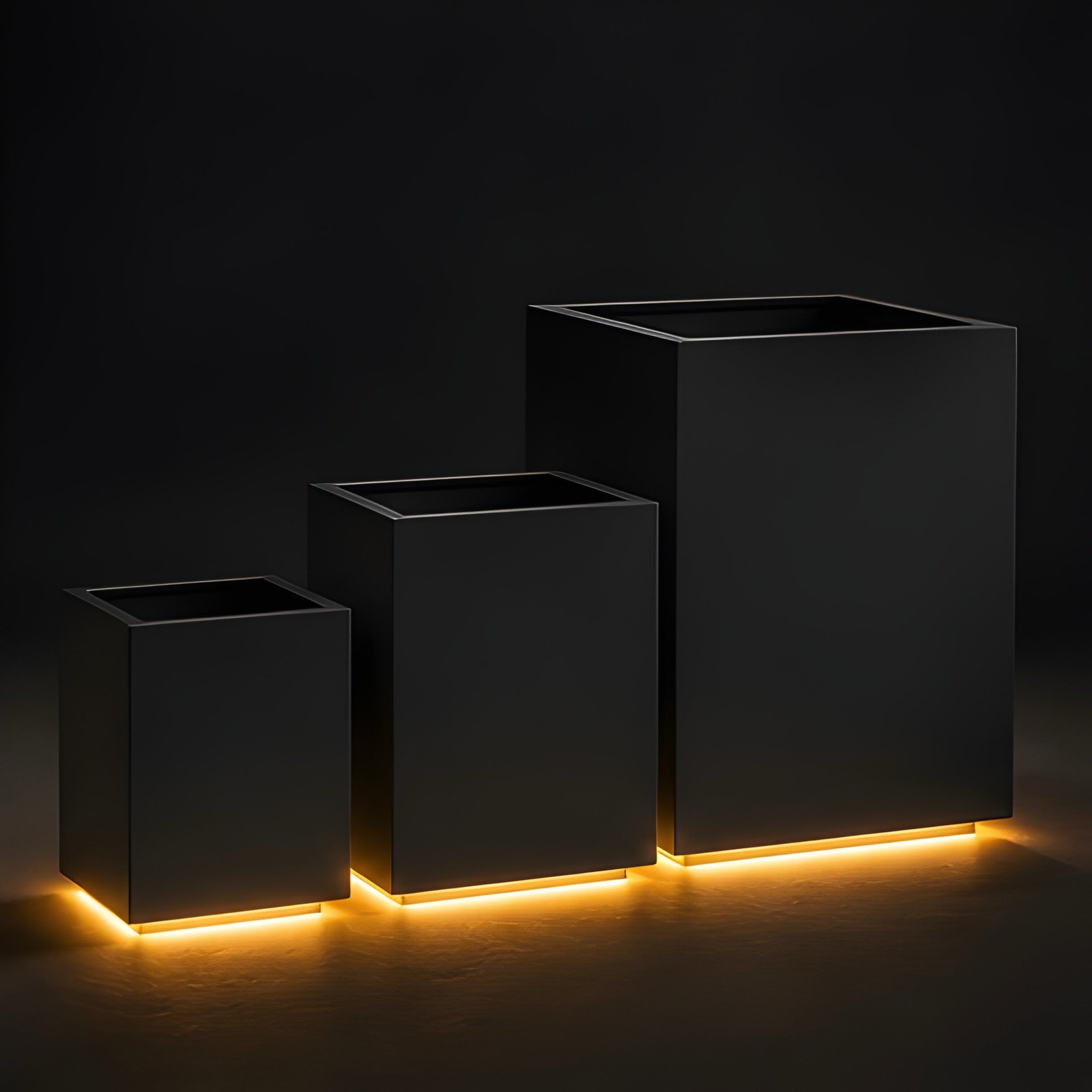 Modern Lighting Planter Set