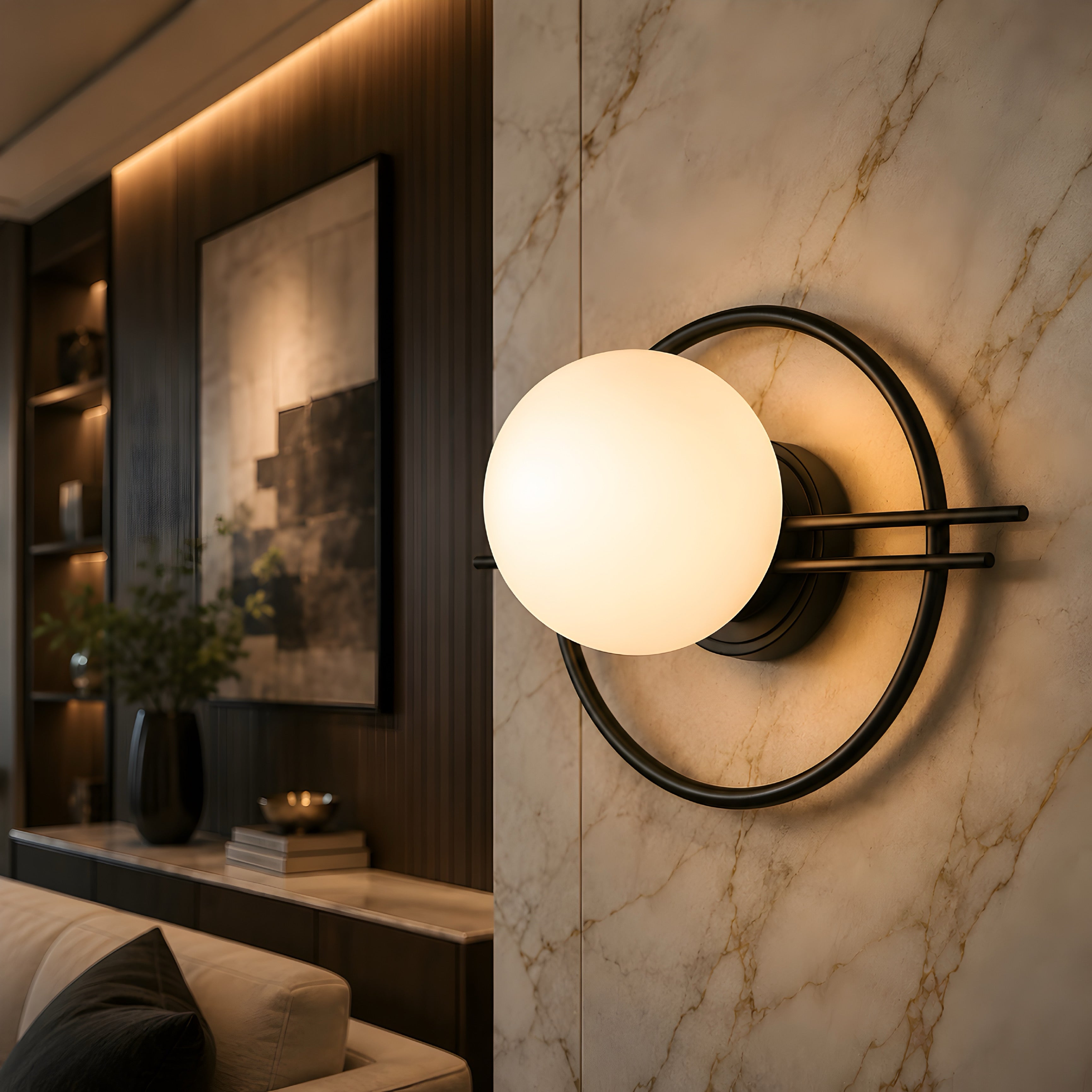 Obsidian Halo Wall Lamp