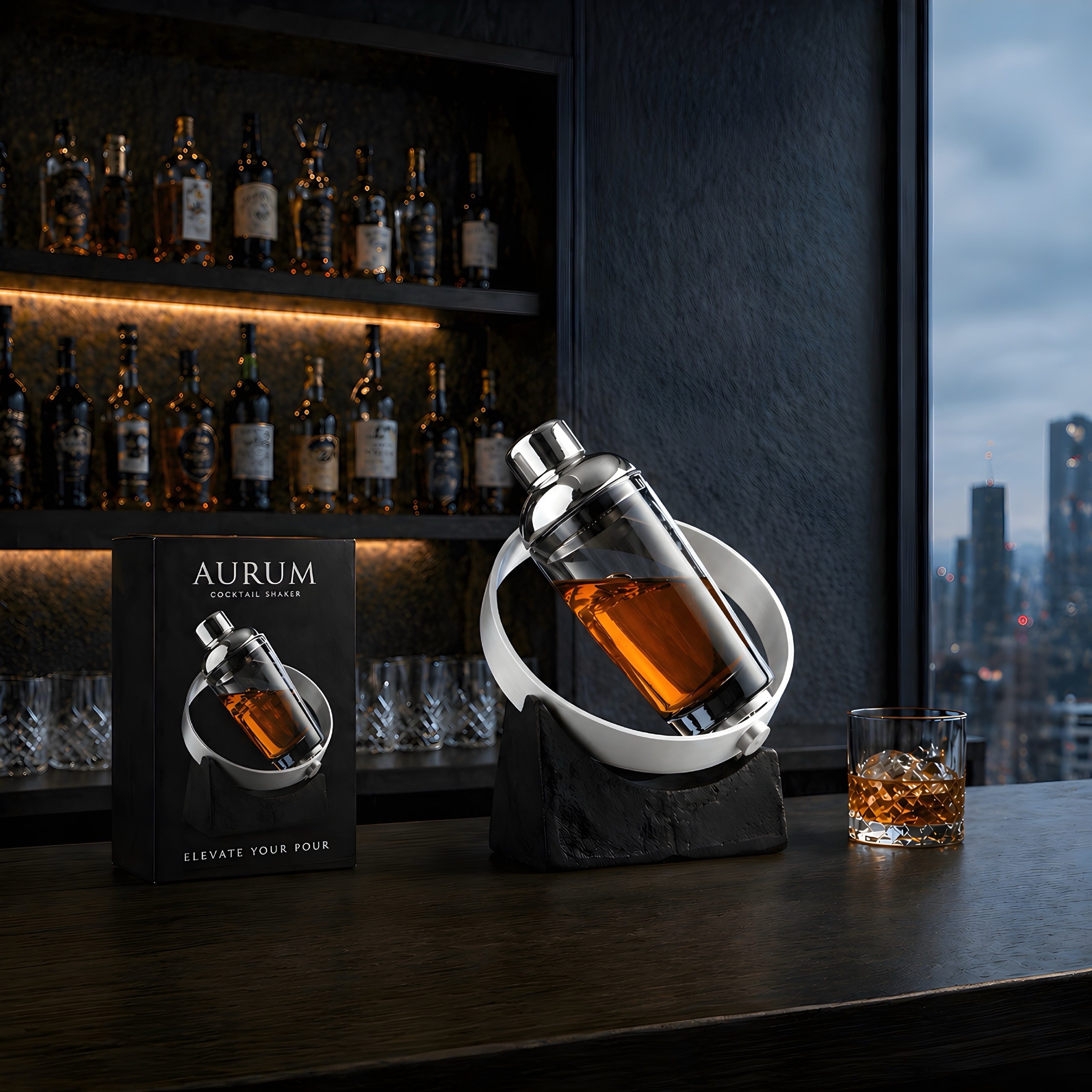 Aurum Orbit Luxe Cocktail Shaker Set