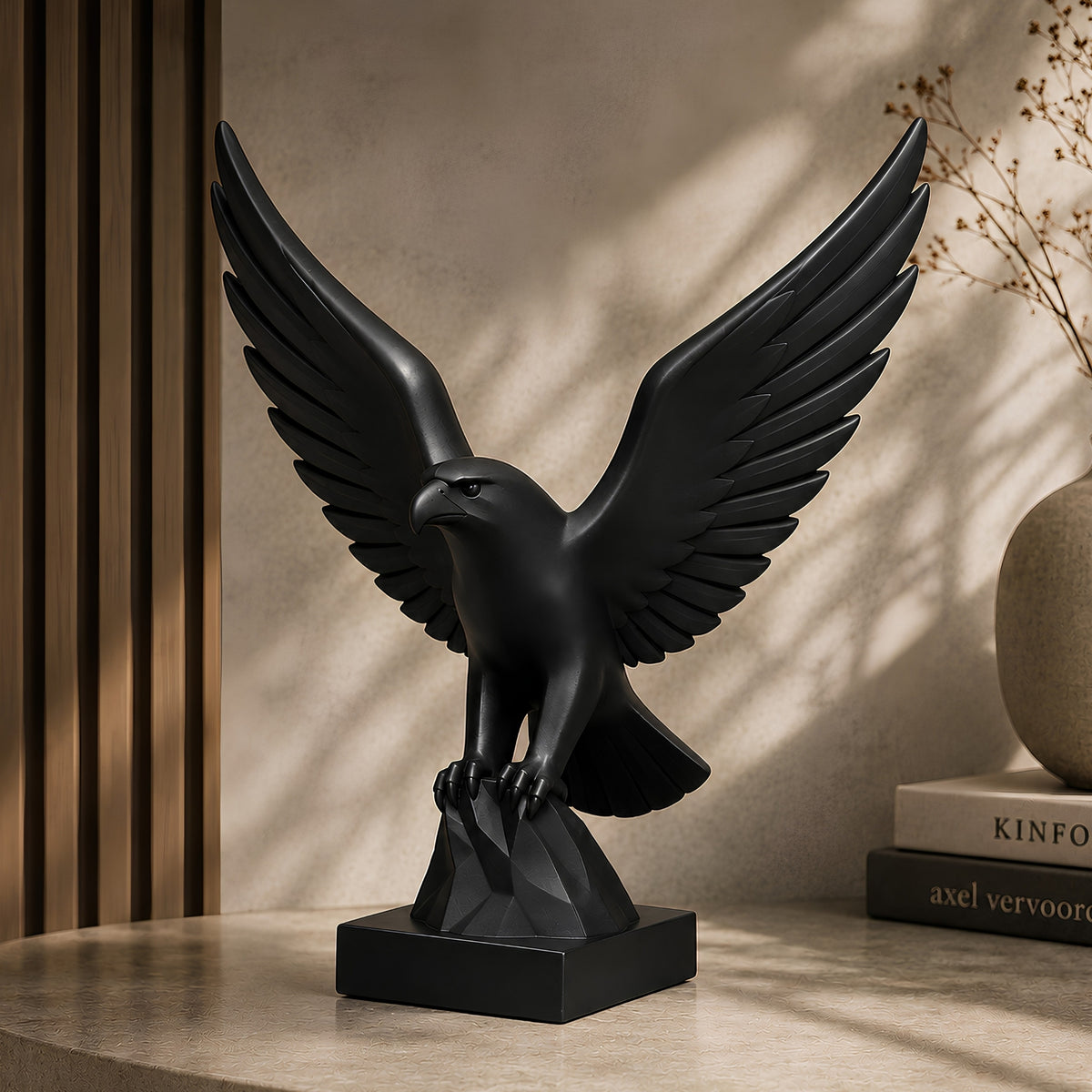 EAGLE WITH SPREAD WINGS DECORATIVE SCULPTURE