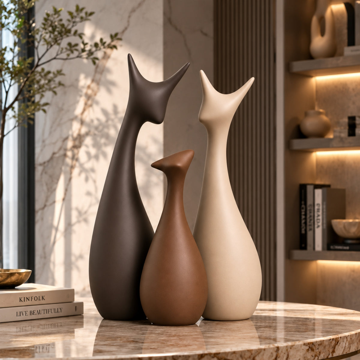 ABSTRACT DEER FAMILY SET