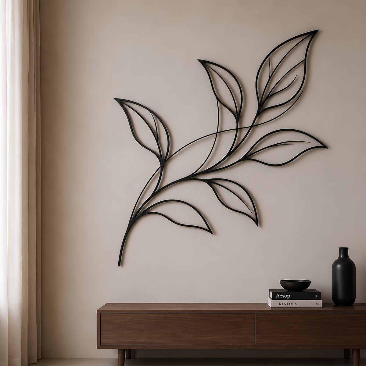 BOTANICAL LEAF BRANCH WALL DECOR