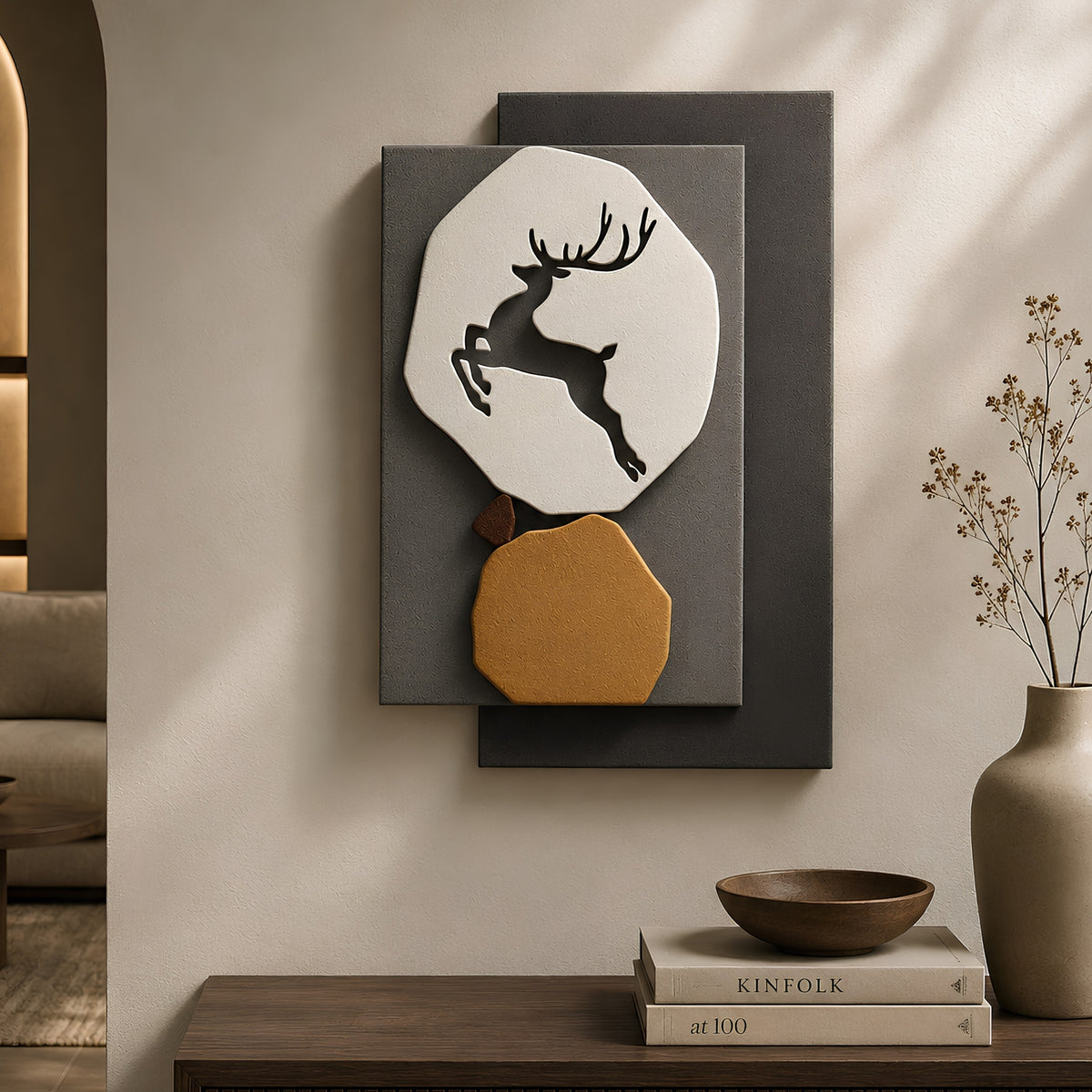 DEER GEOMETRIC WALL DECOR