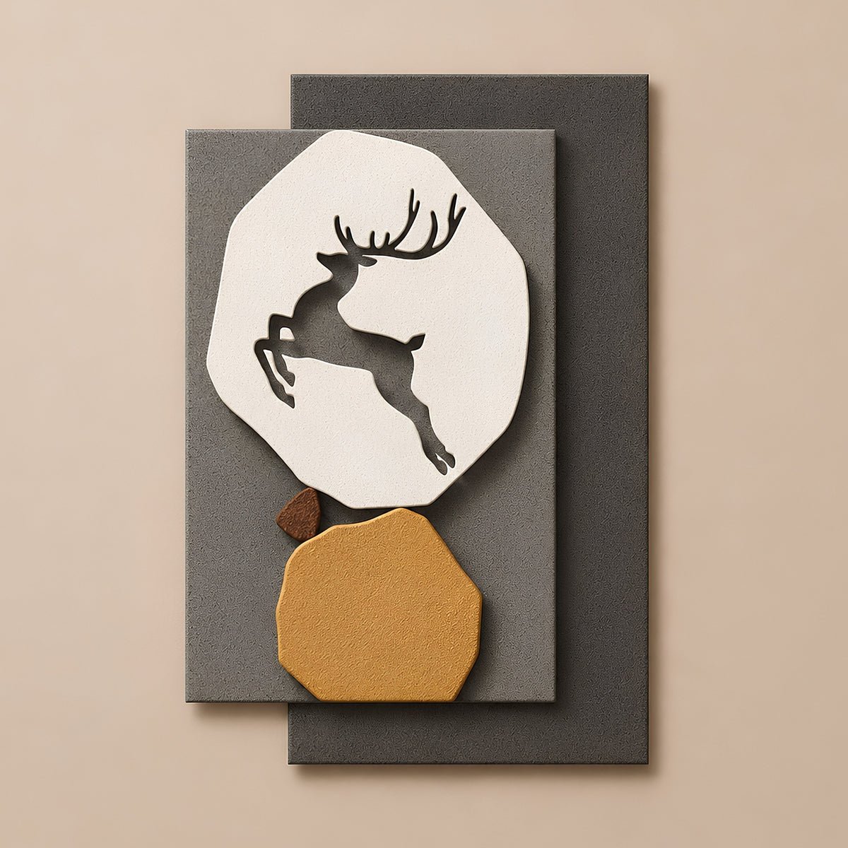DEER GEOMETRIC WALL DECOR