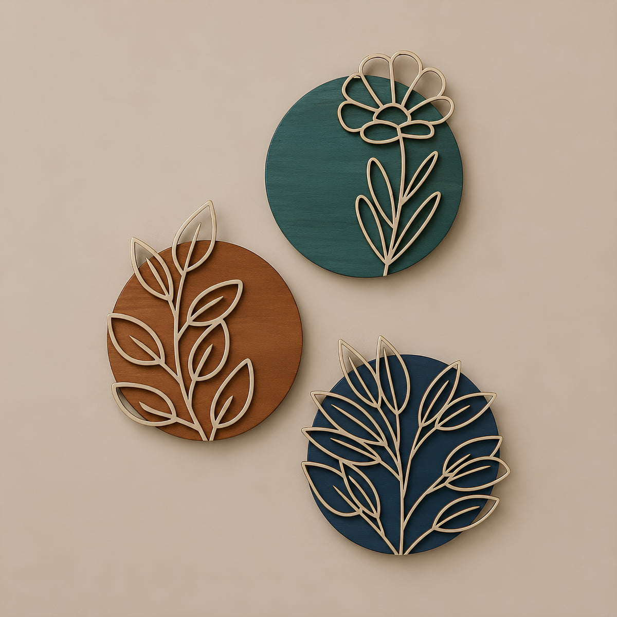 BOTANICAL CIRCLE WALL DECOR SET