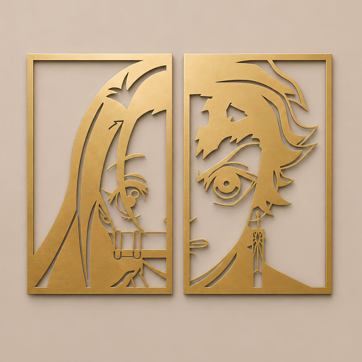 DEMON SLAYER FACE WALL ART SET