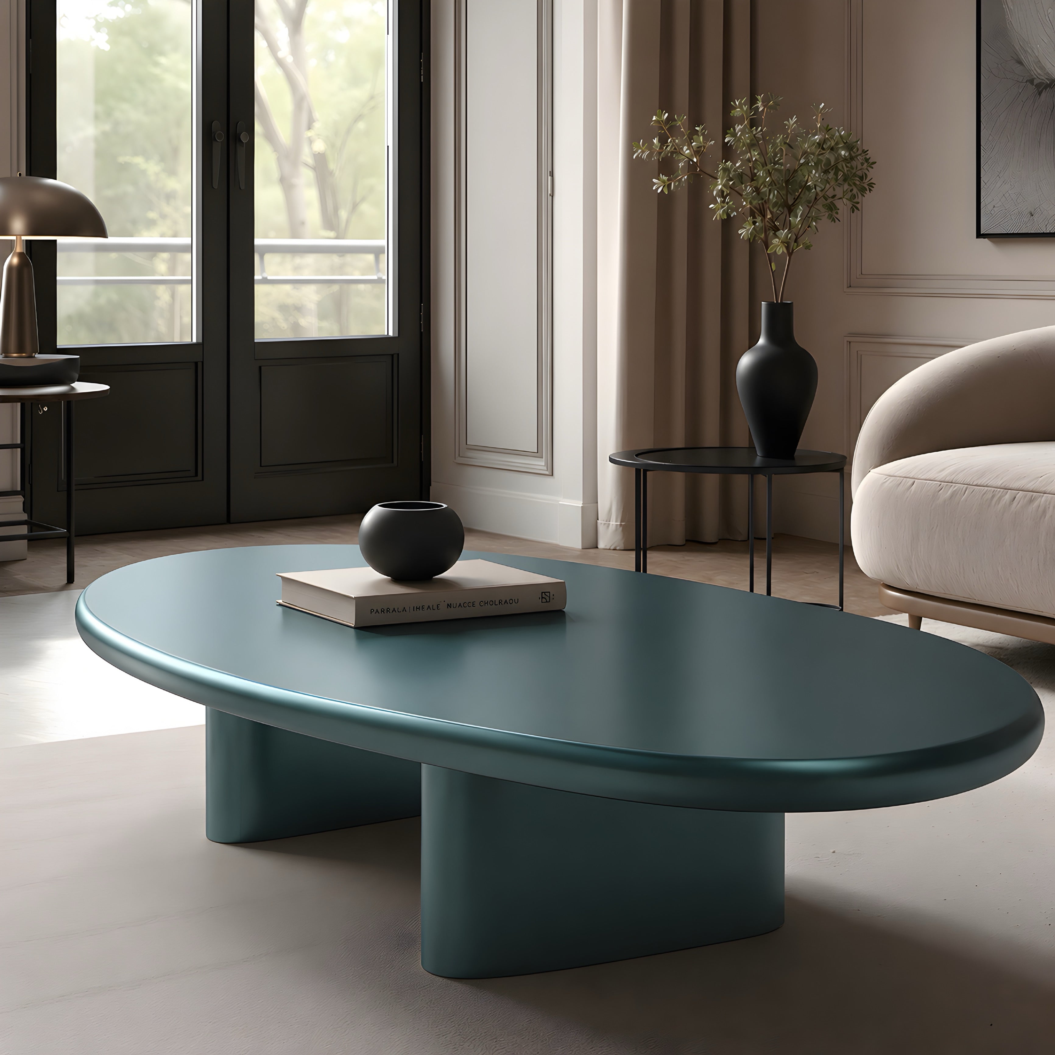 Sculptural Oval Coffee Table