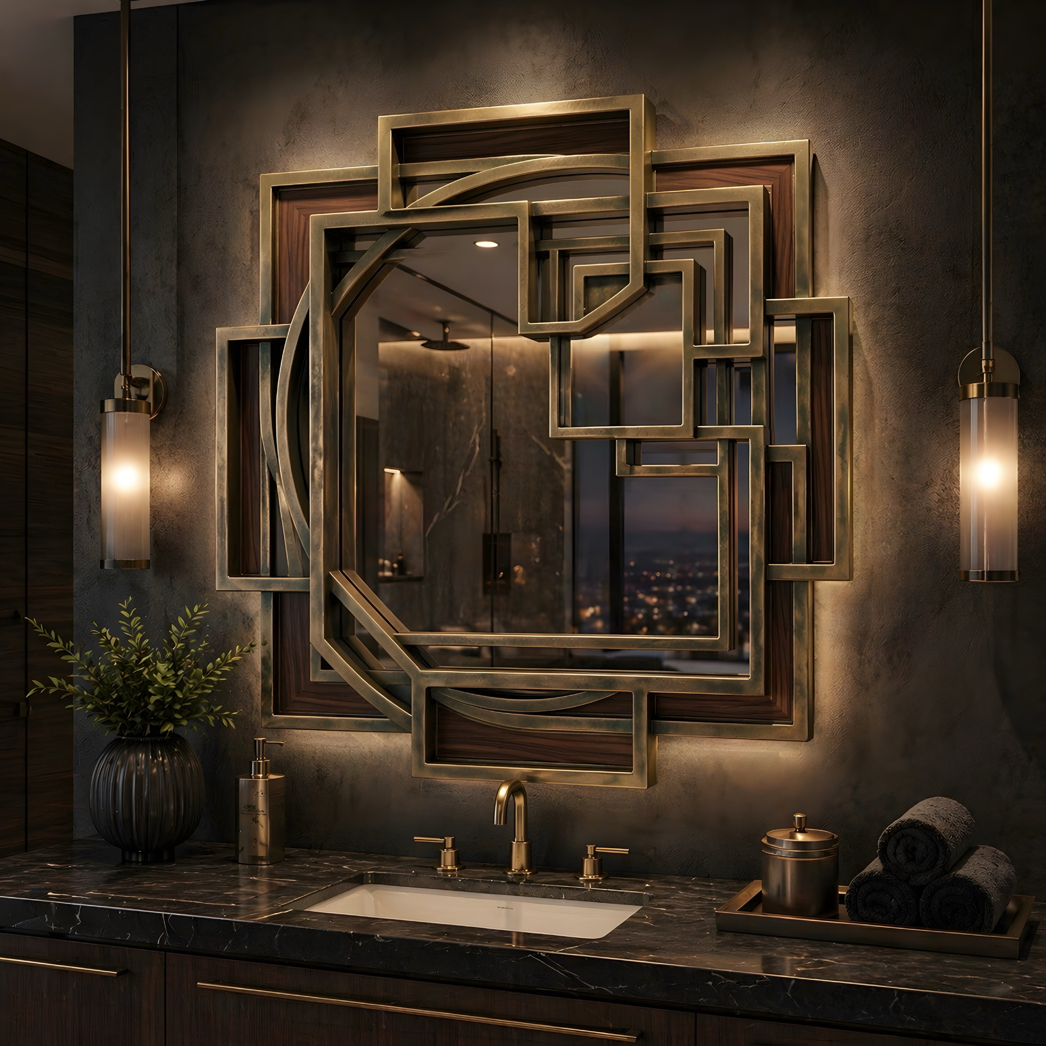 Axis Form Decorative Mirror