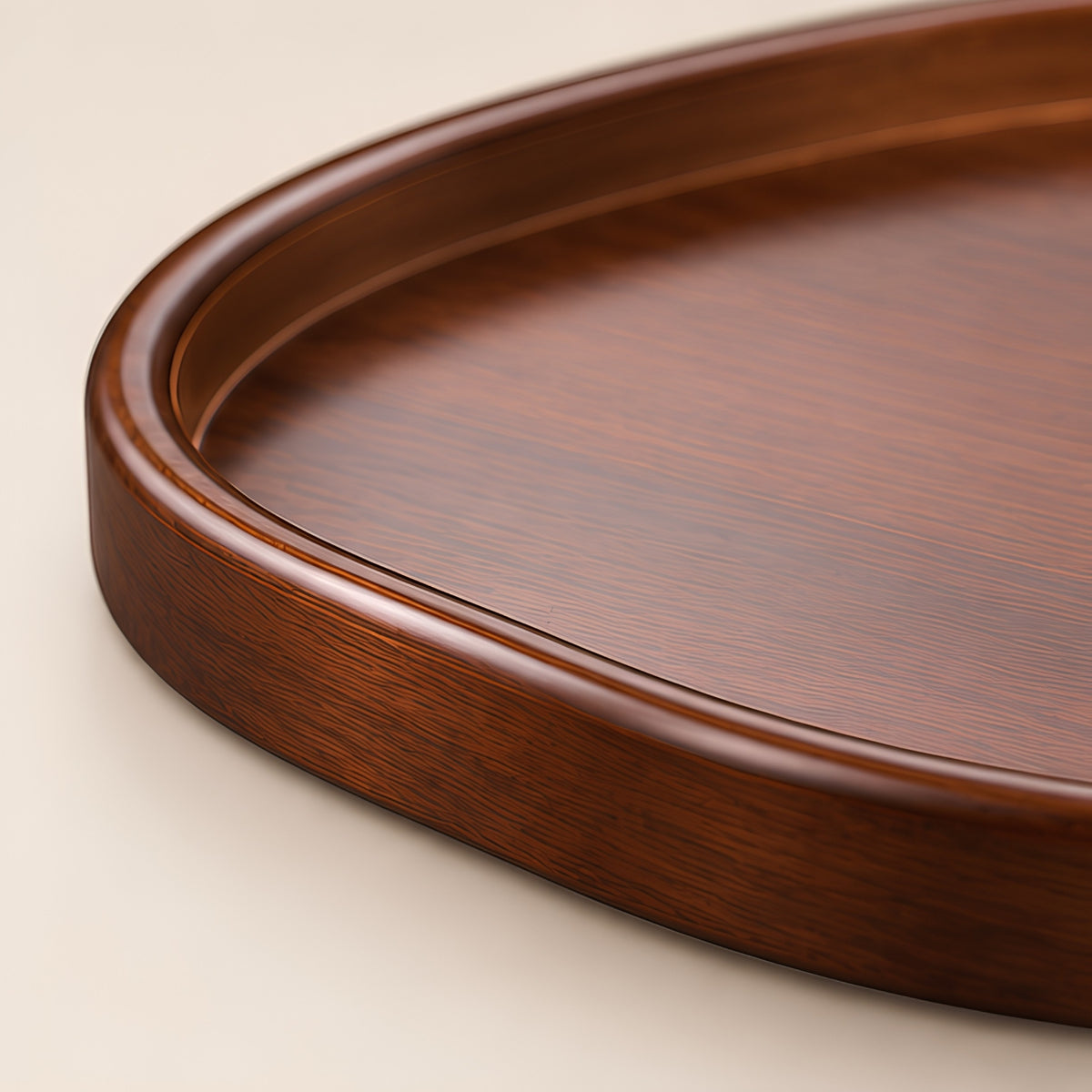 WALNUT ORGANIC SHAPE SERVING TRAY SET