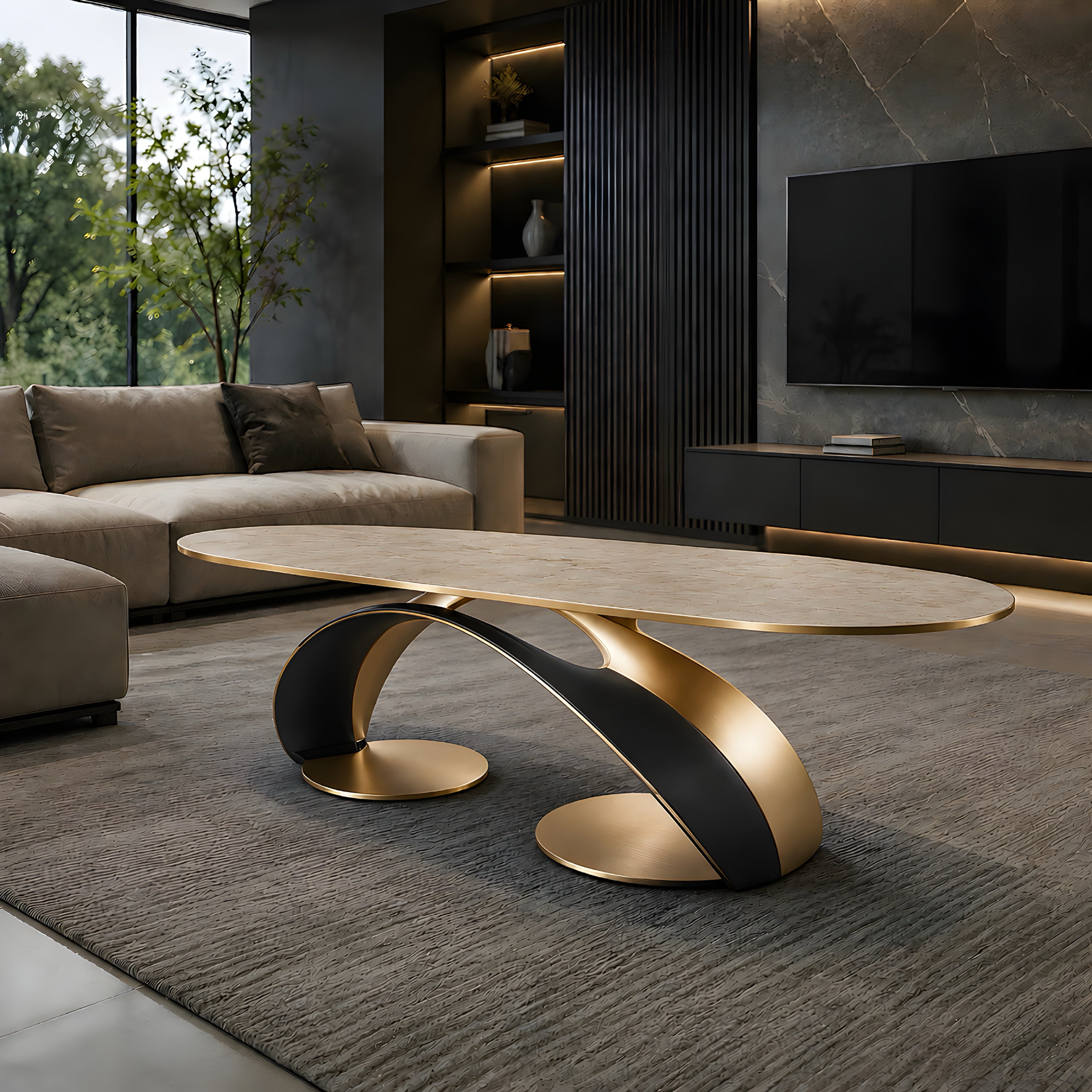 Sculptural Arc Coffee Table