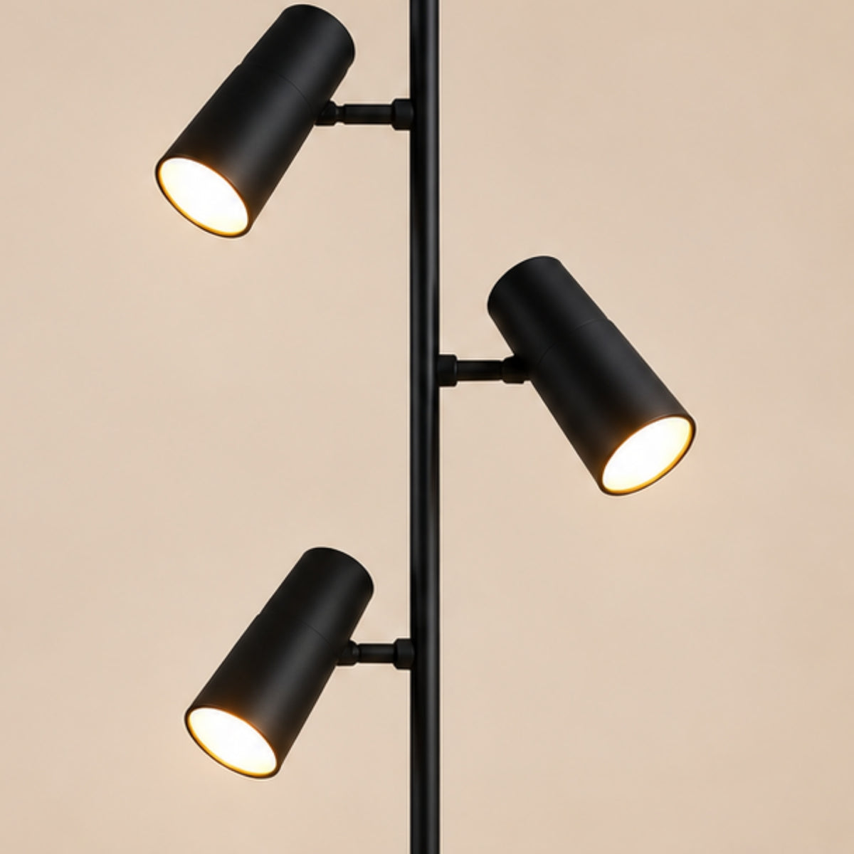 THREE LIGHT ADJUSTABLE FLOOR LAMP