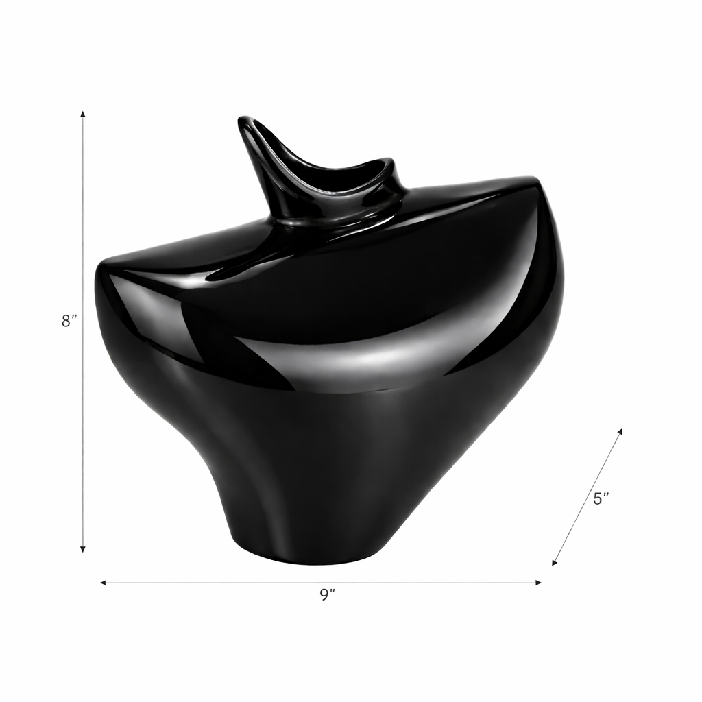 Noir Fluid Sculpt Vase