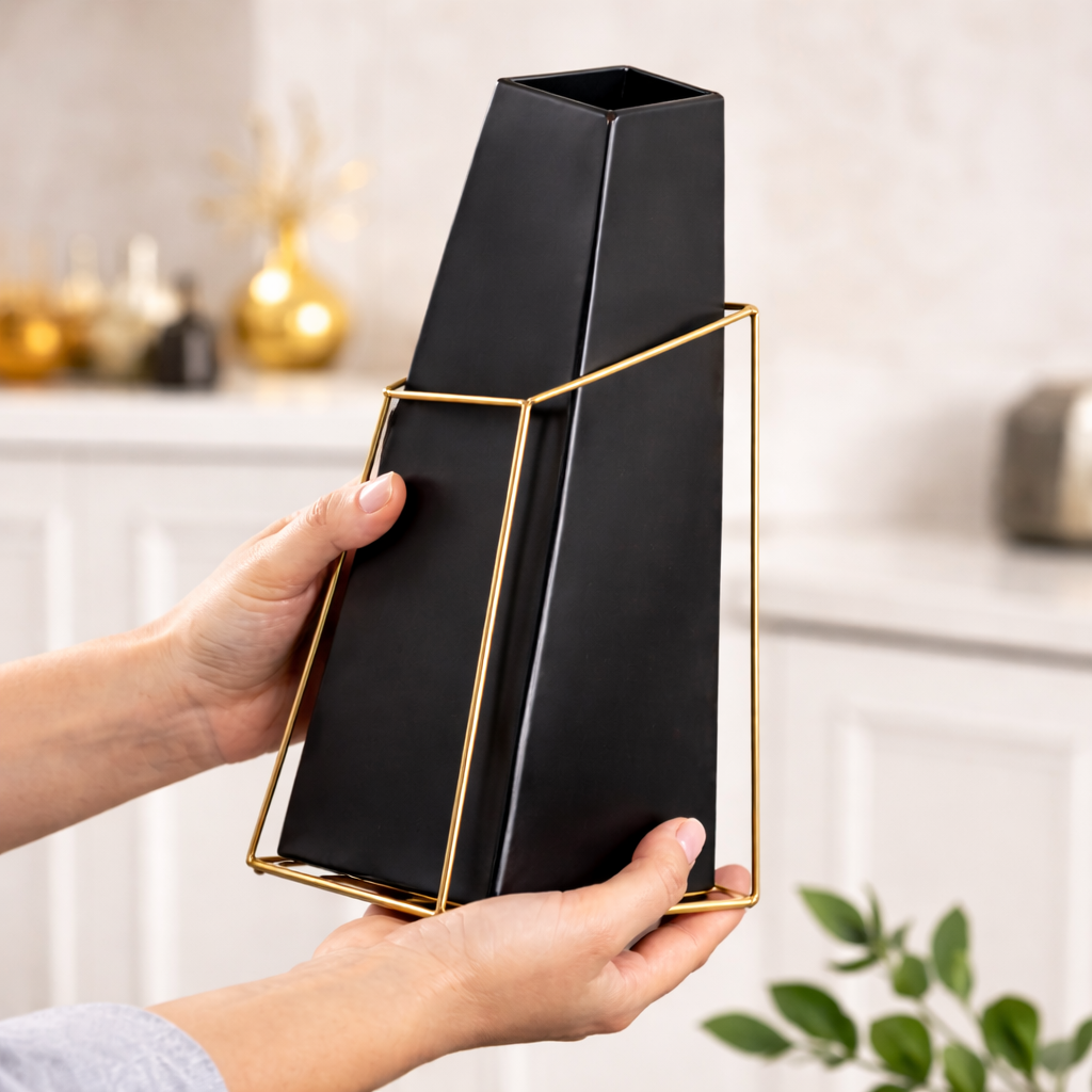 Obsidian Aura Vase Trio