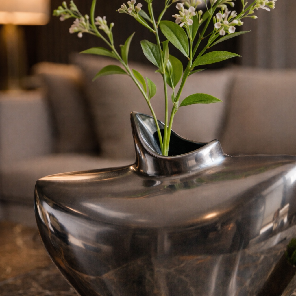 Noir Fluid Sculpt Vase