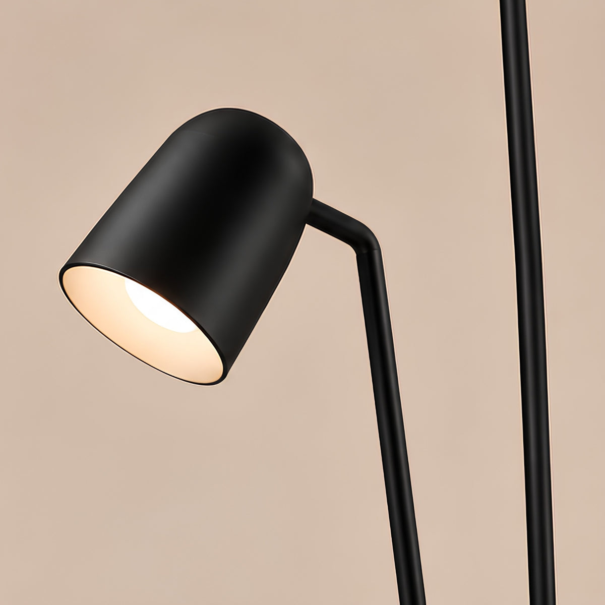 MODERN BLACK DOUBLE-HEAD FLOOR LAMP