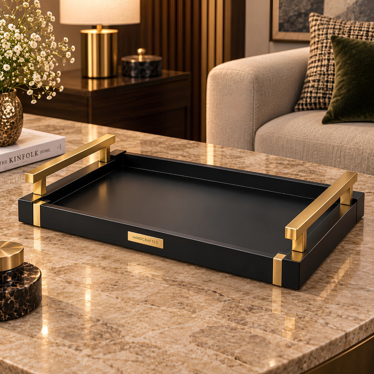 HANDCRAFTED RECTANGULAR SERVING TRAY