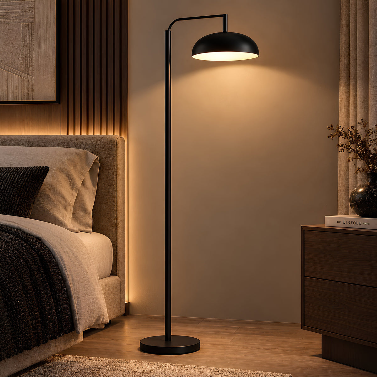 MODERN BLACK ARCH FLOOR LAMP