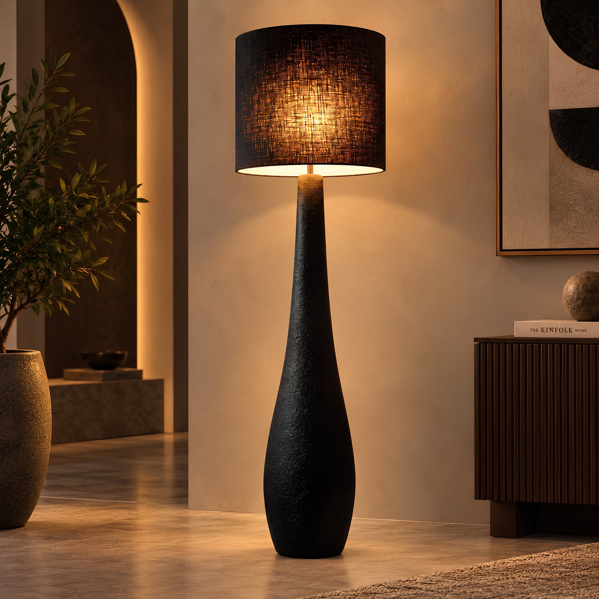 TEXTURED SHADE FLOOR LAMP