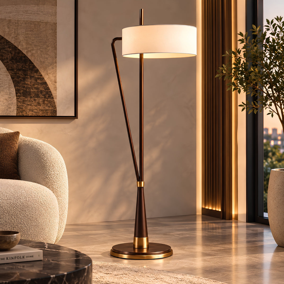 DRUM SHADE FLOOR LAMP