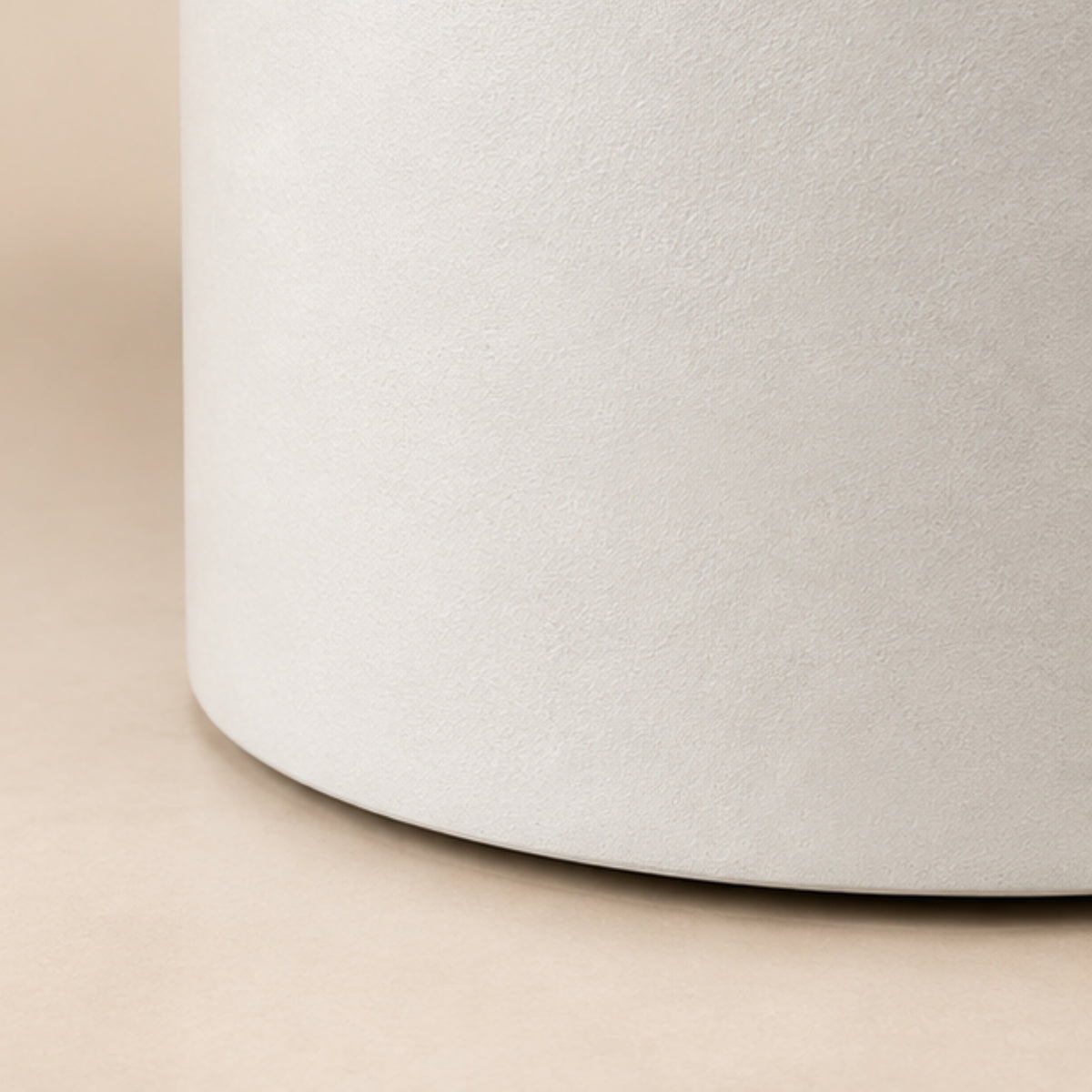 WHITE CYLINDRICAL OUTDOOR PLANTER
