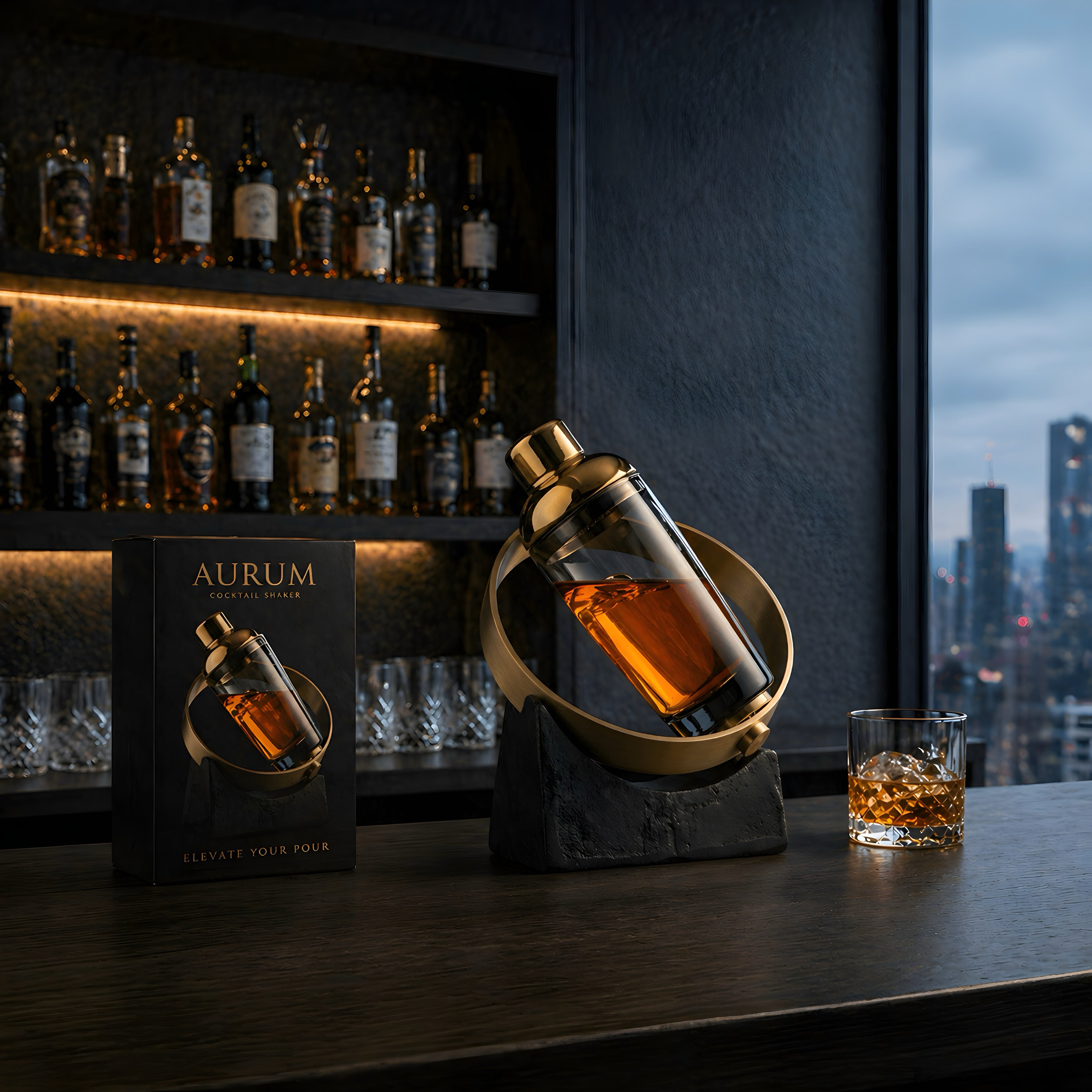 Aurum Orbit Luxe Cocktail Shaker Set