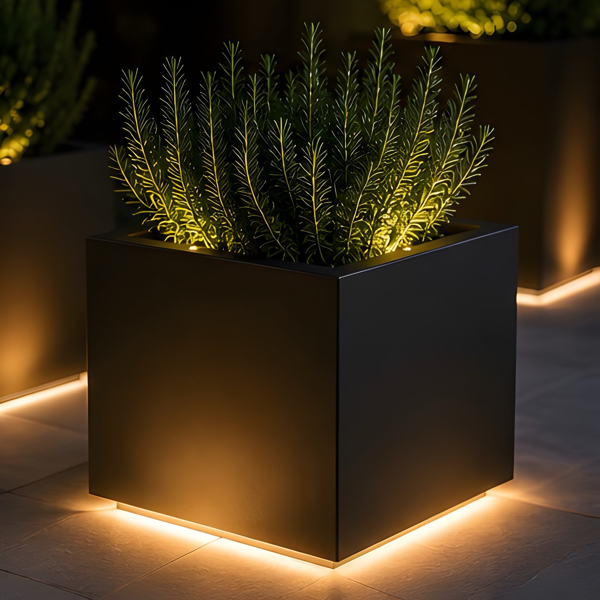Modern Lighting Planter Set