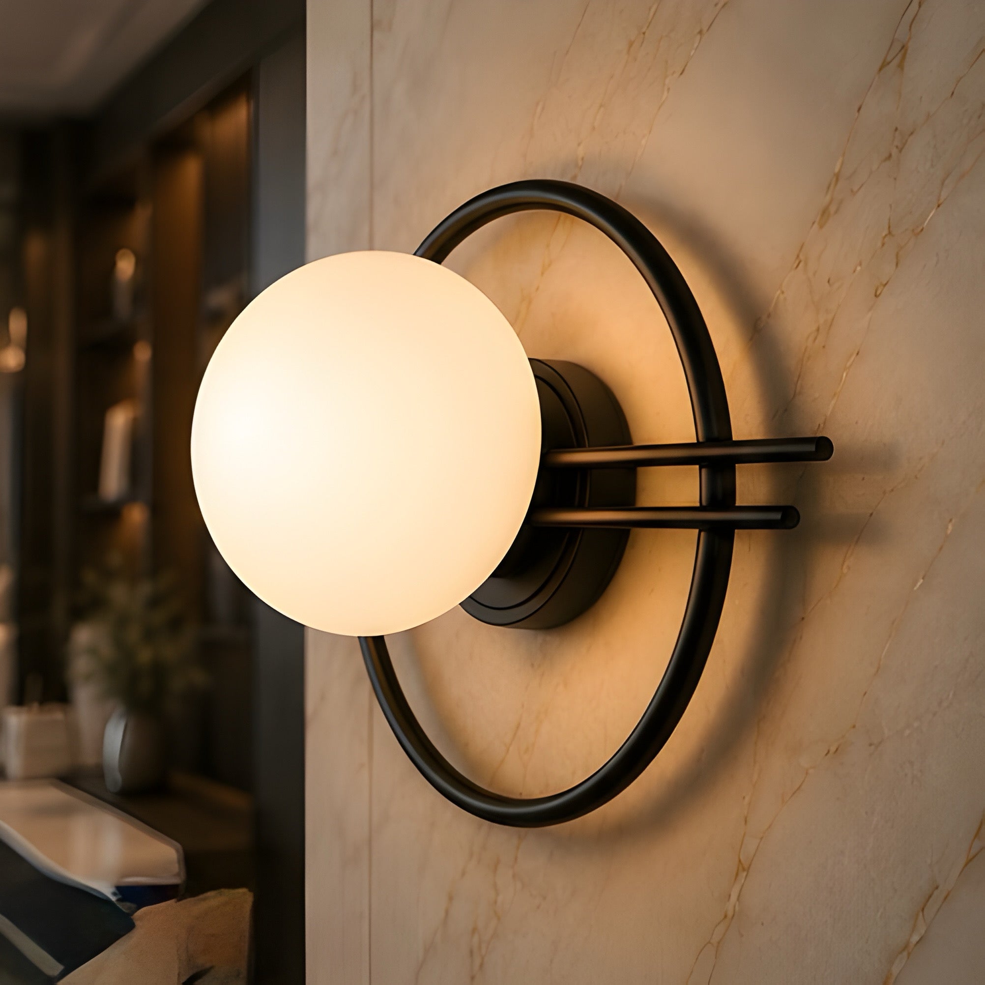 Obsidian Halo Wall Lamp