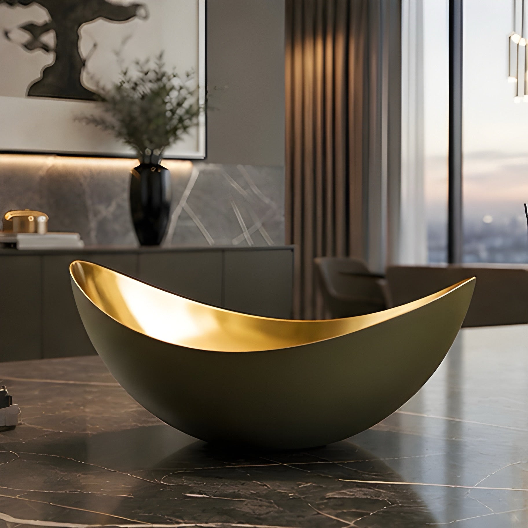 Curve Serving Bowl