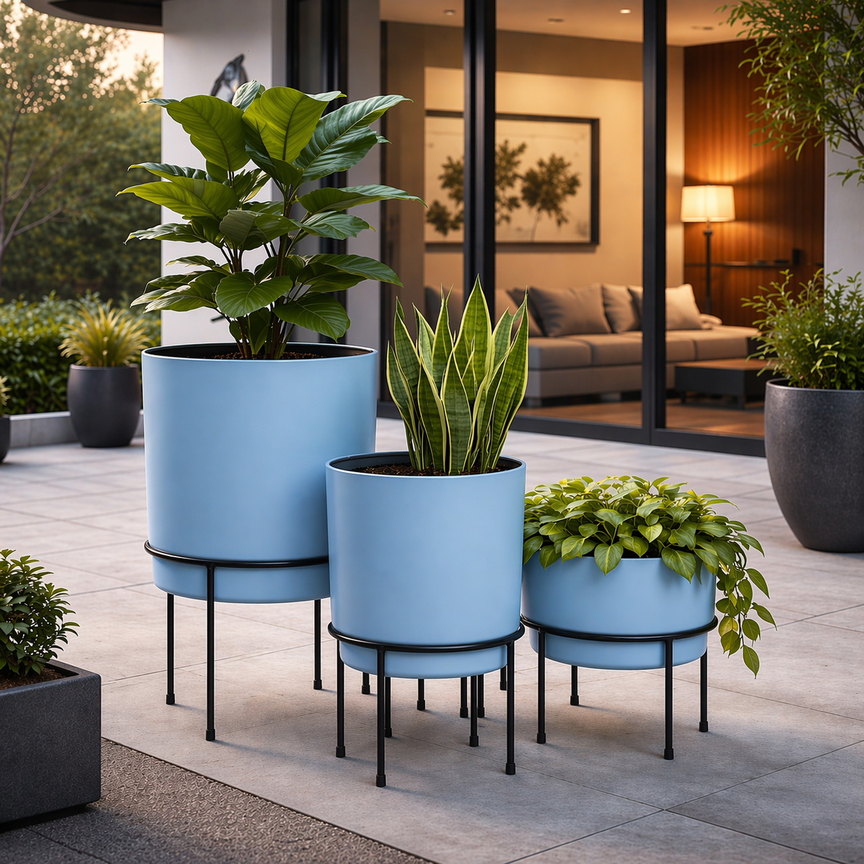 Luxe Grove Planter Trio