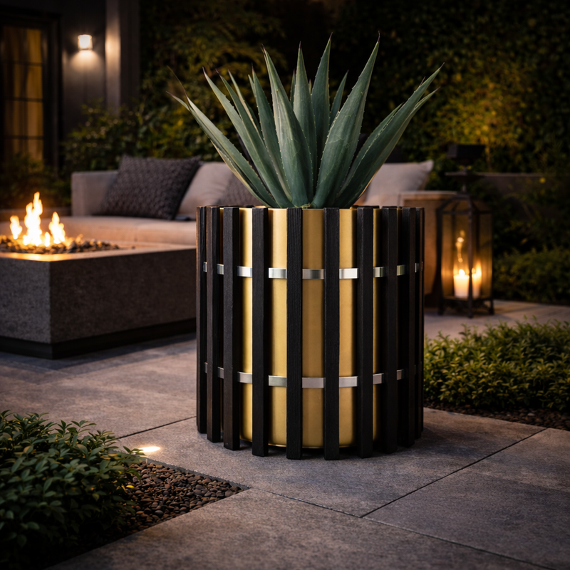 CHARRED CORSET PLANTER