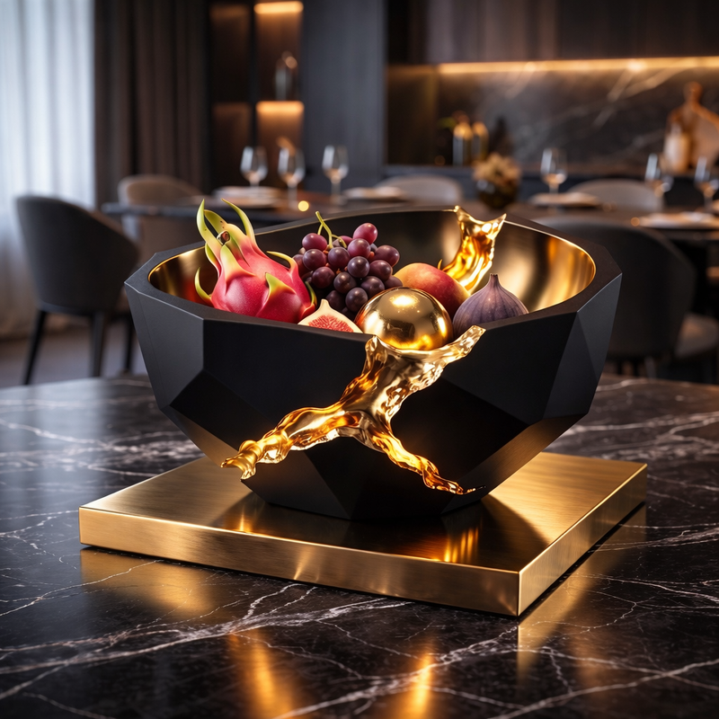 OBSIDIAN CALDERA CENTERPIECE BOWL