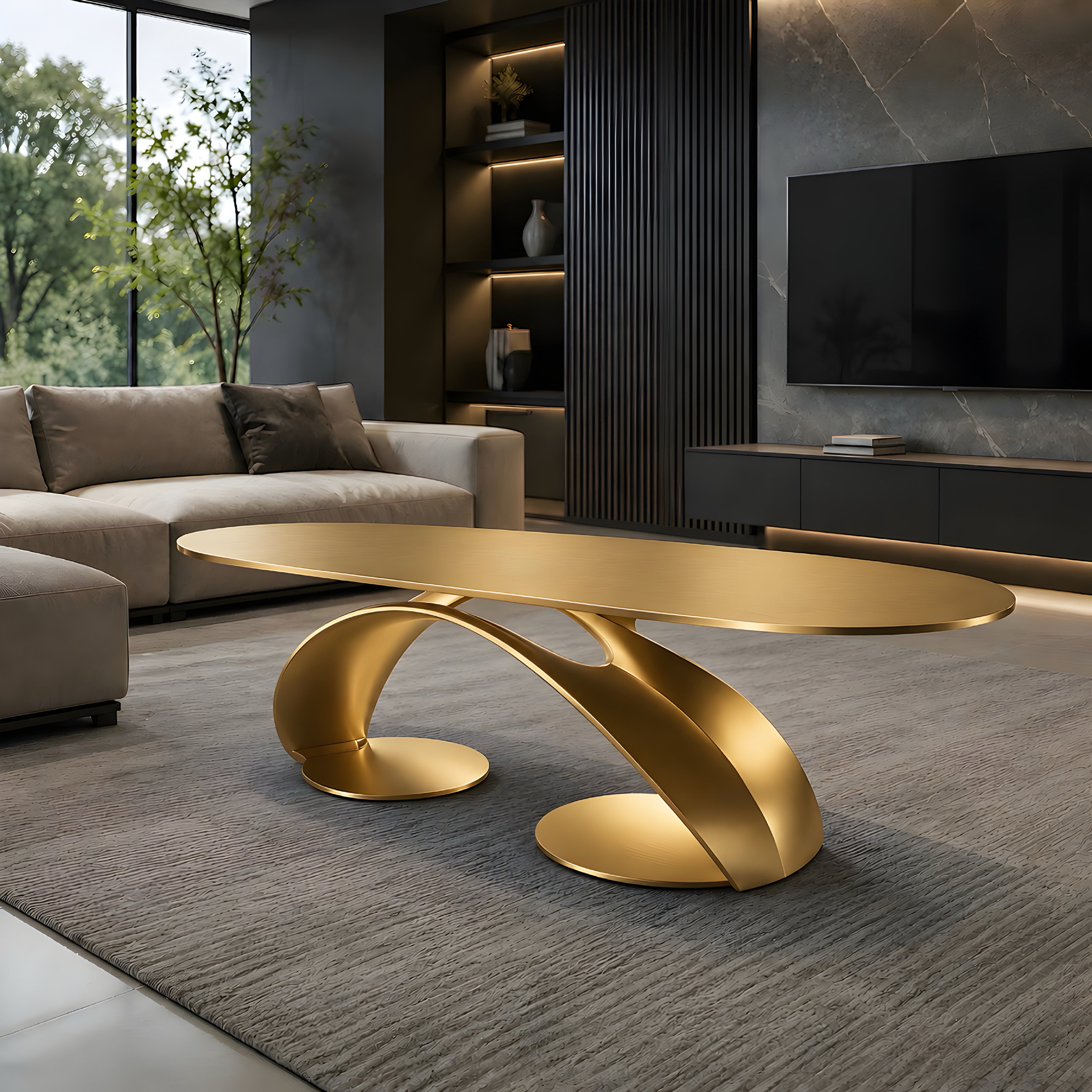 Sculptural Arc Coffee Table