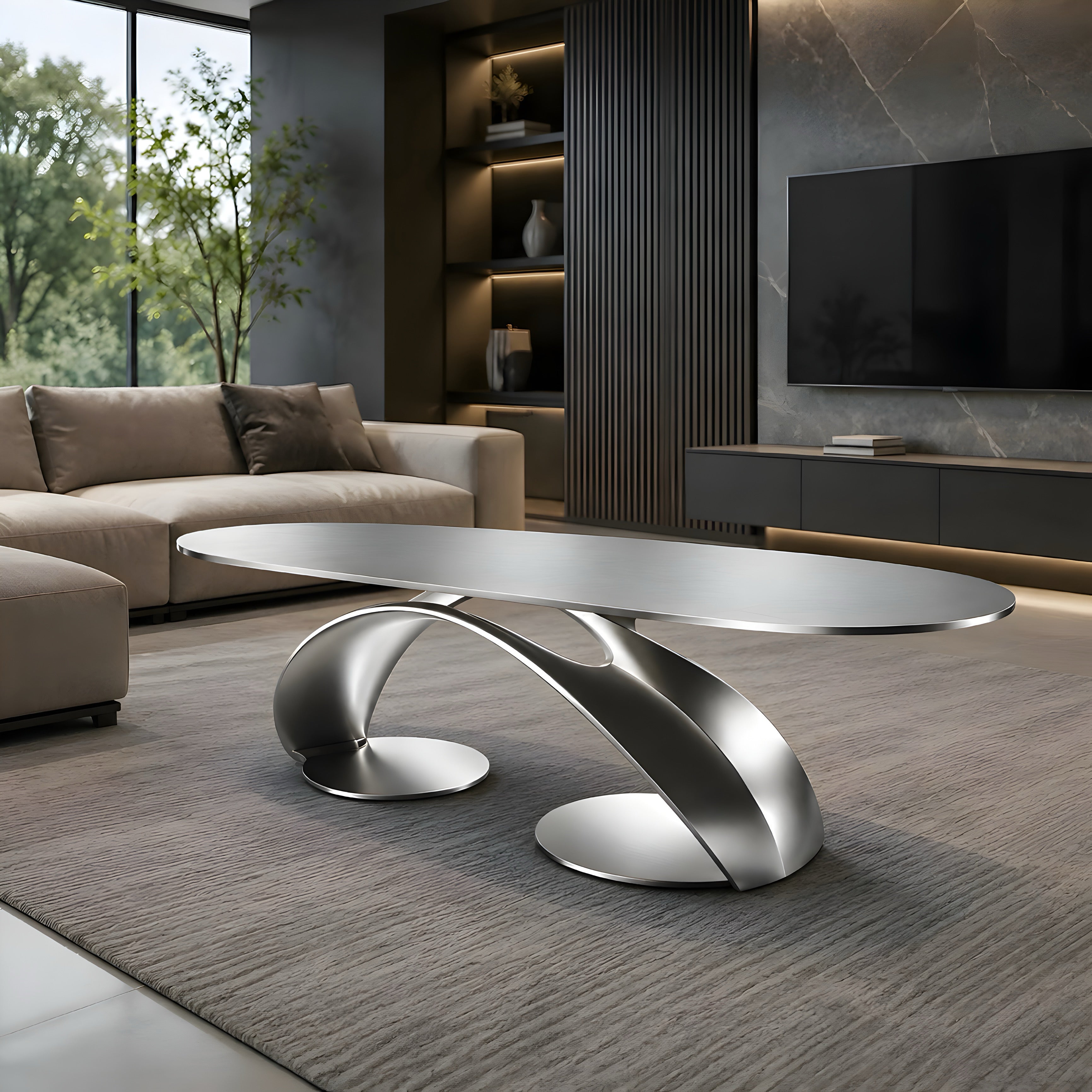Sculptural Arc Coffee Table