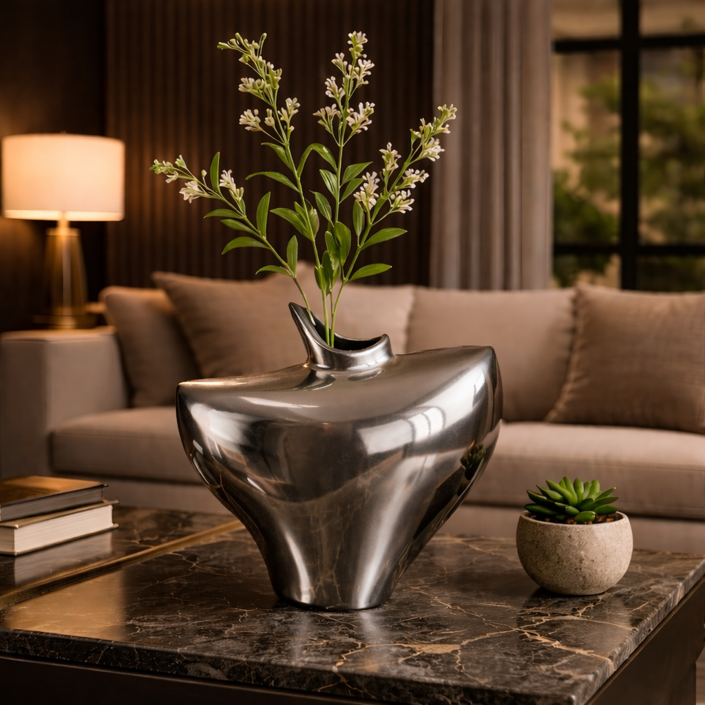 Noir Fluid Sculpt Vase