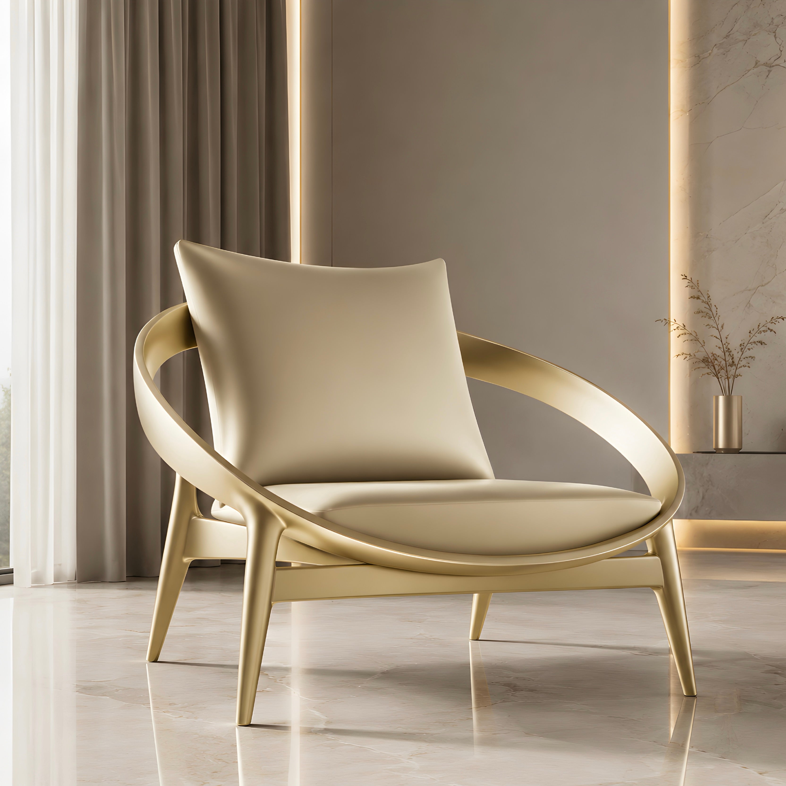 Sculptural Lounge Chair