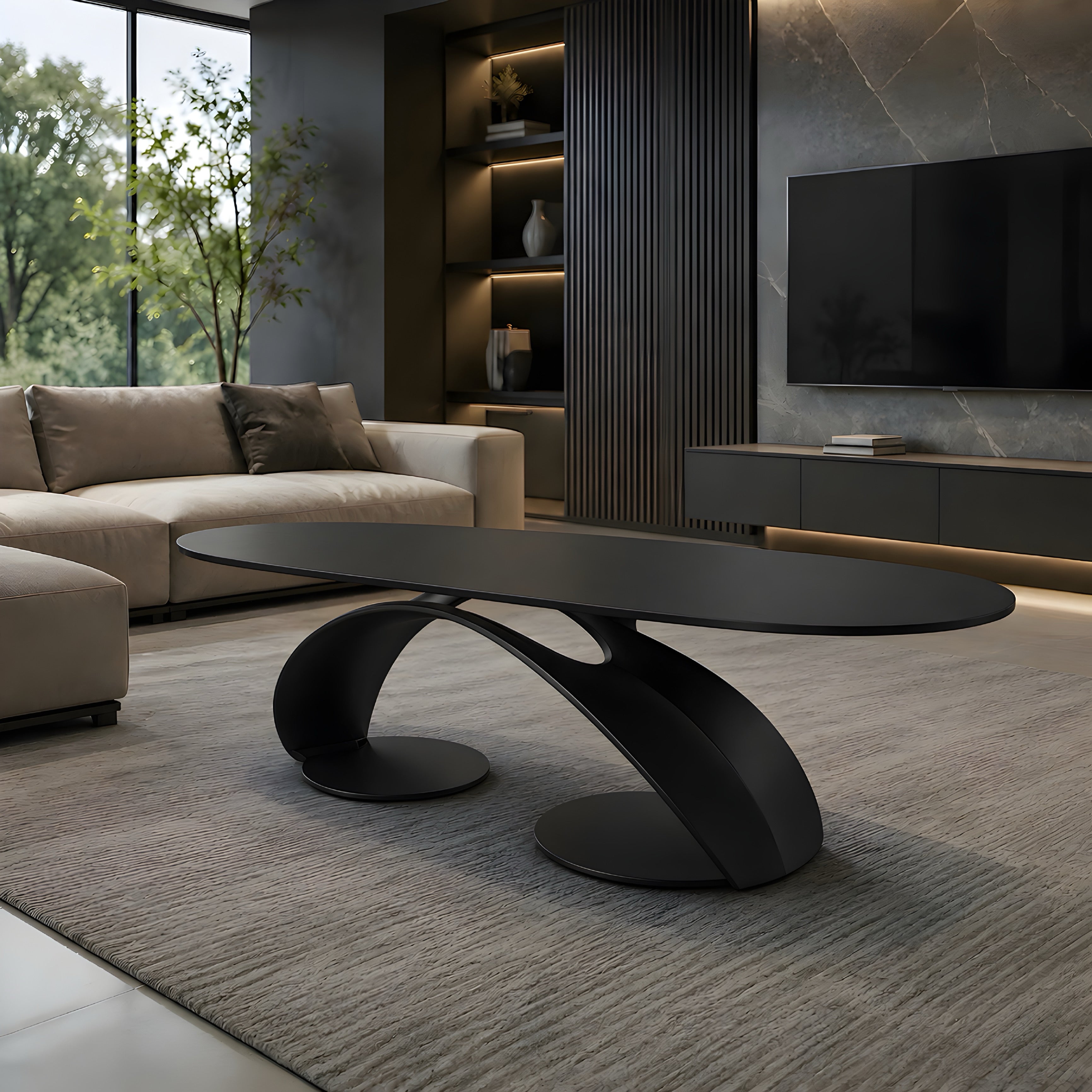 Sculptural Arc Coffee Table
