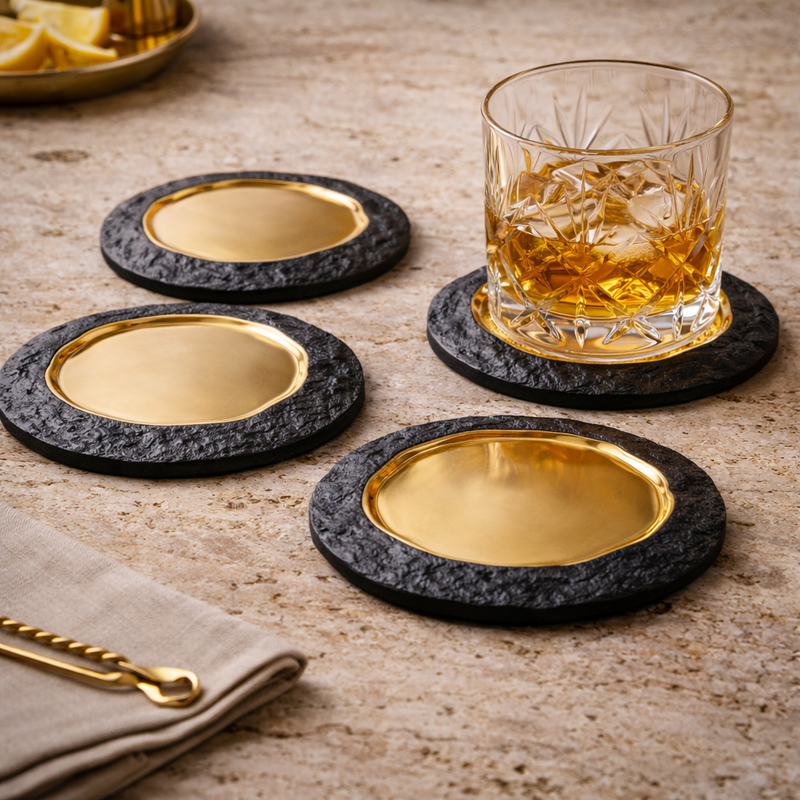 MAGMA SLICE COASTER SET