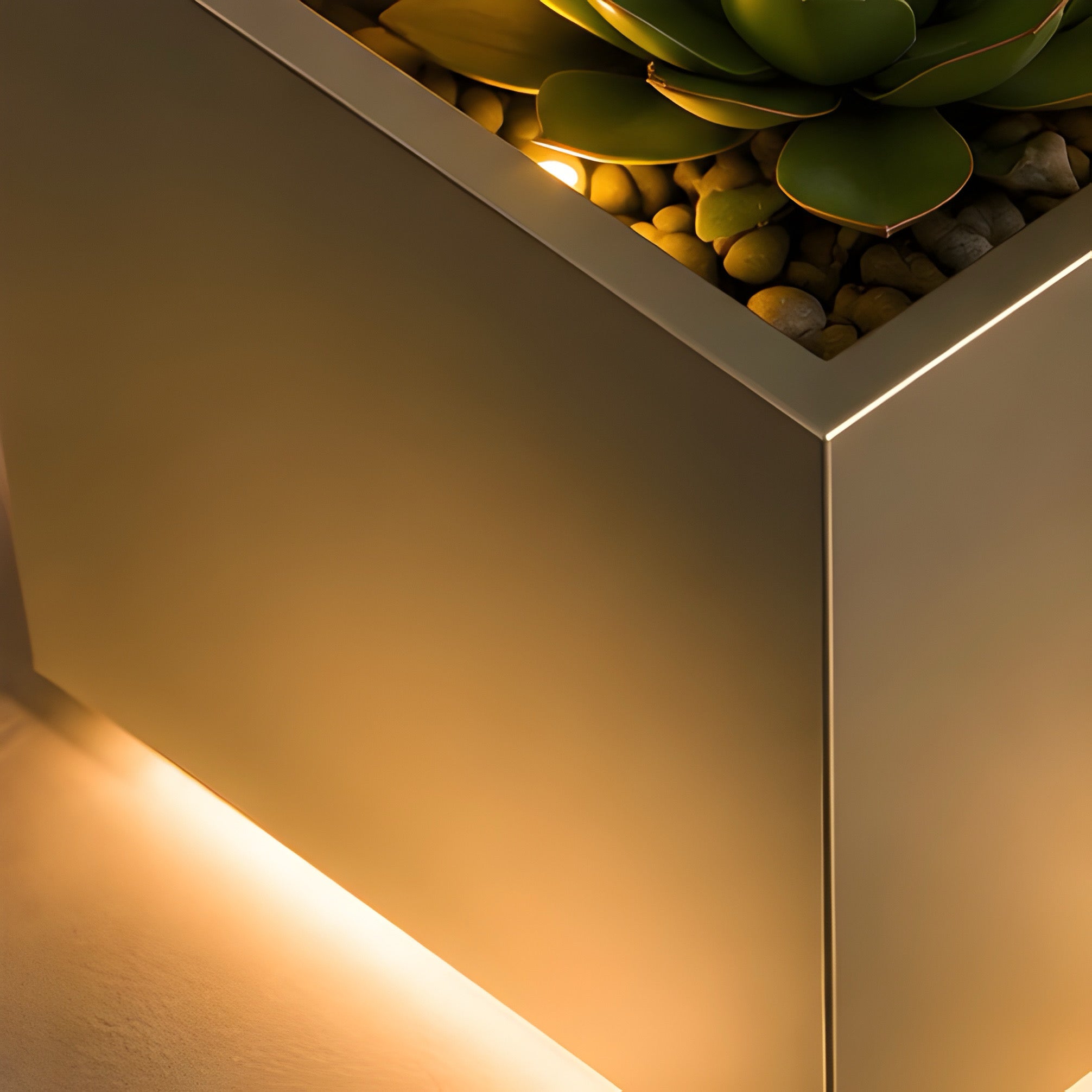 Modern Lighting Planter Set