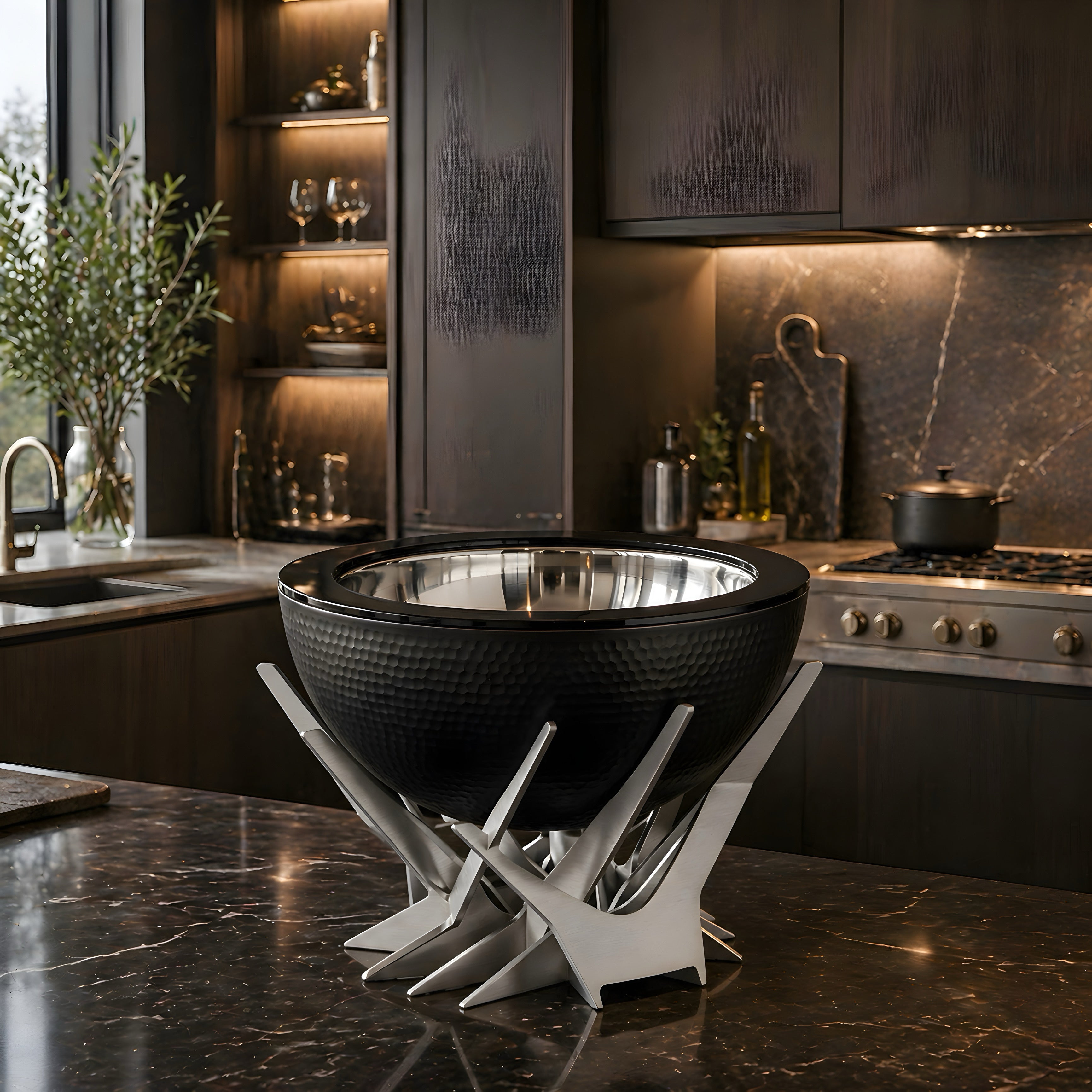 Noir Forge Serving Bowl