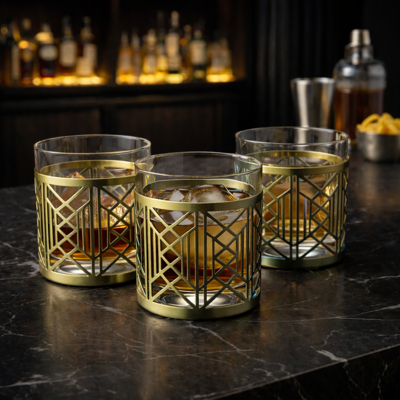 ROYAL LATTICE CRYSTAL TUMBLER SET