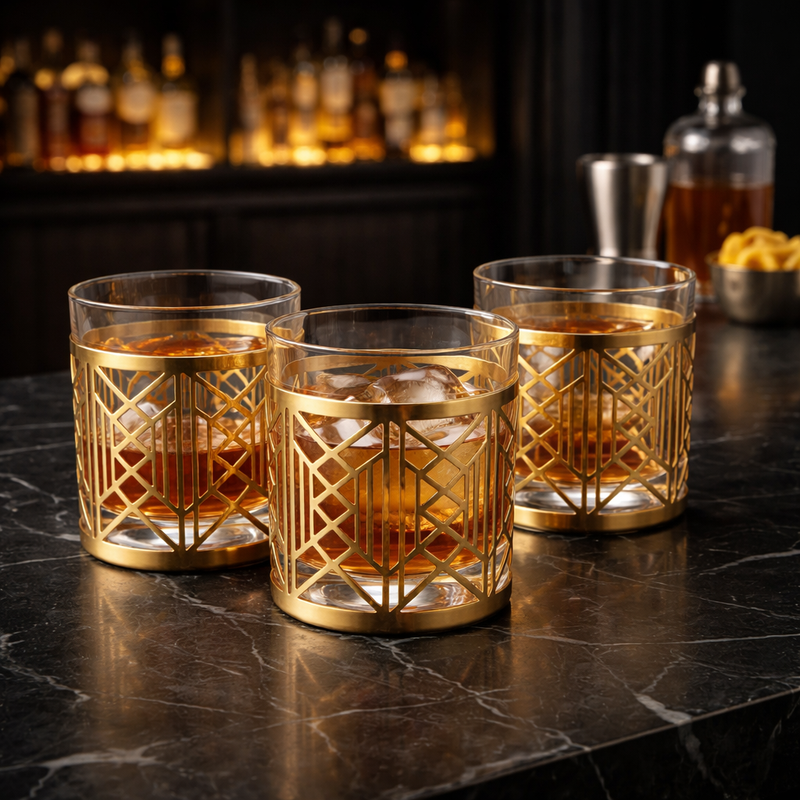 ROYAL LATTICE CRYSTAL TUMBLER SET