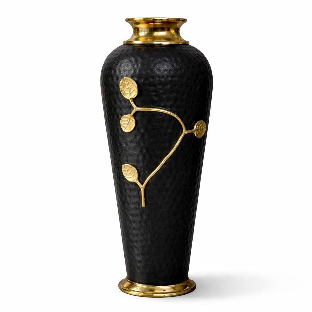 Artisan Hammered Iron Vase Set